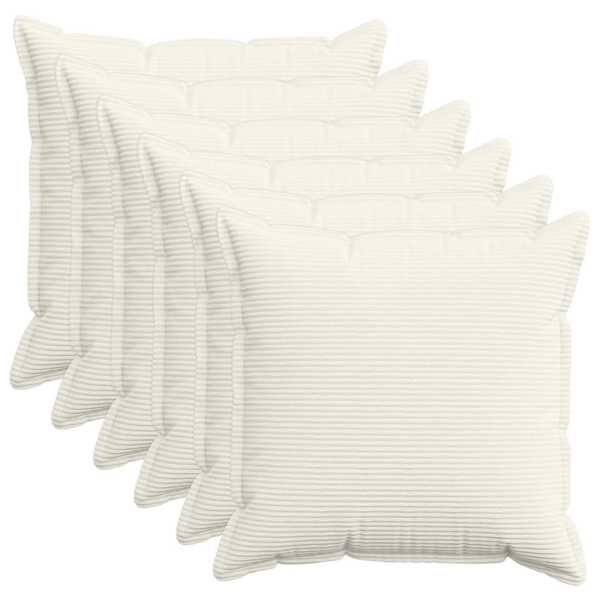 vidaXL Diivanipadi 6 tk HOUTEN Kreemjas 65 x 65 cm manchester