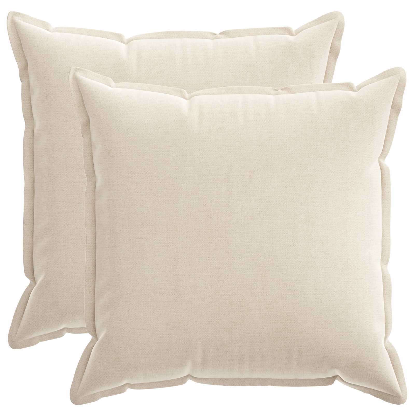 Kussensloop 2 st HOUTEN Crèmekleurig 65 x 65 cm Chenille Stof image 2