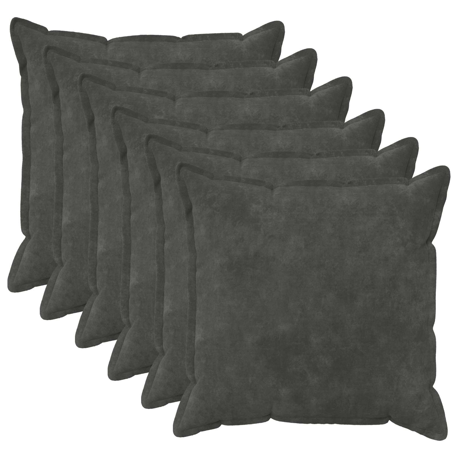 vidaXL Povlak na polštář 6 pcs HOUTEN Antracitová 65 x 65 cm