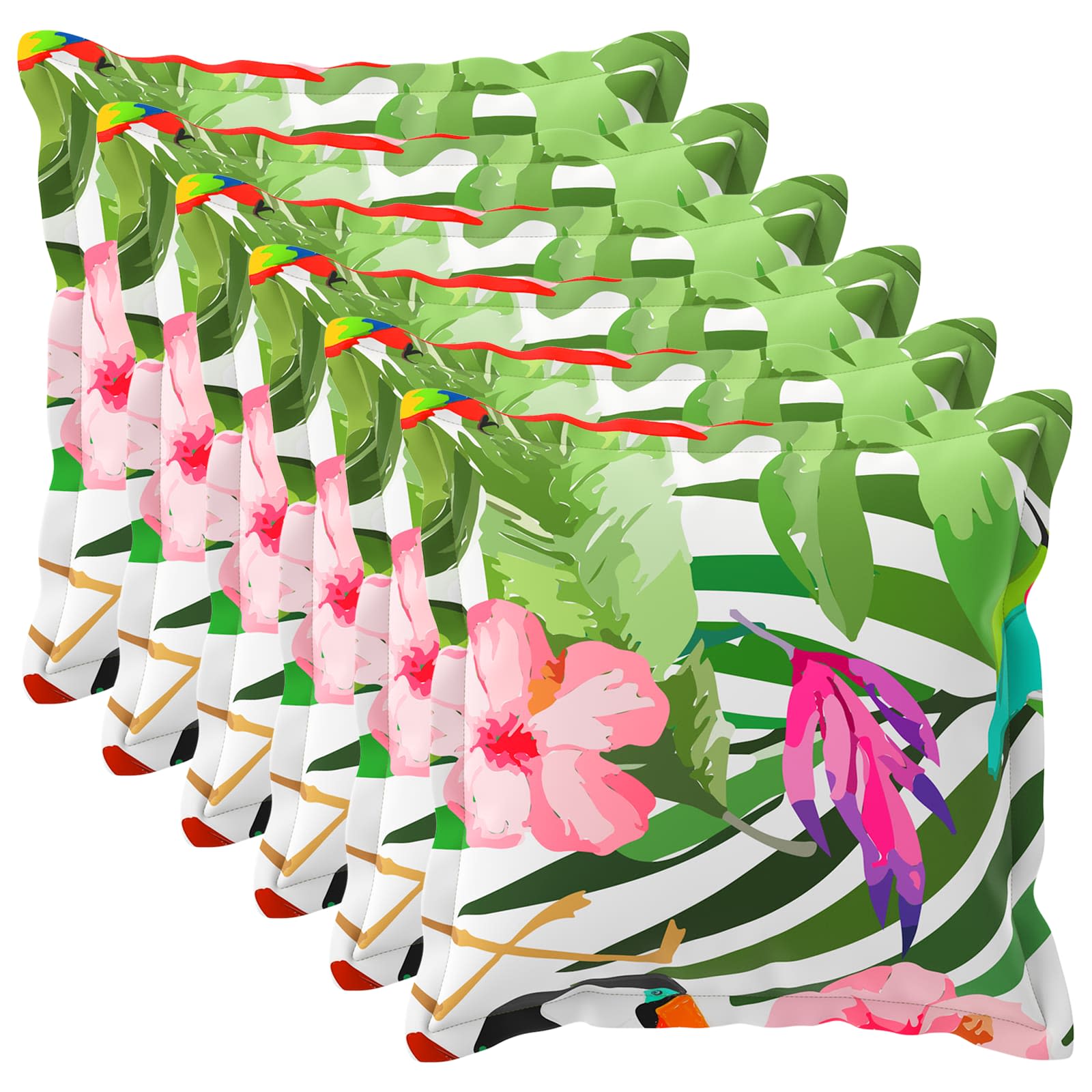 Kussensloop 6 st HOUTEN Zwart 65 x 65 cm Polyester image 1