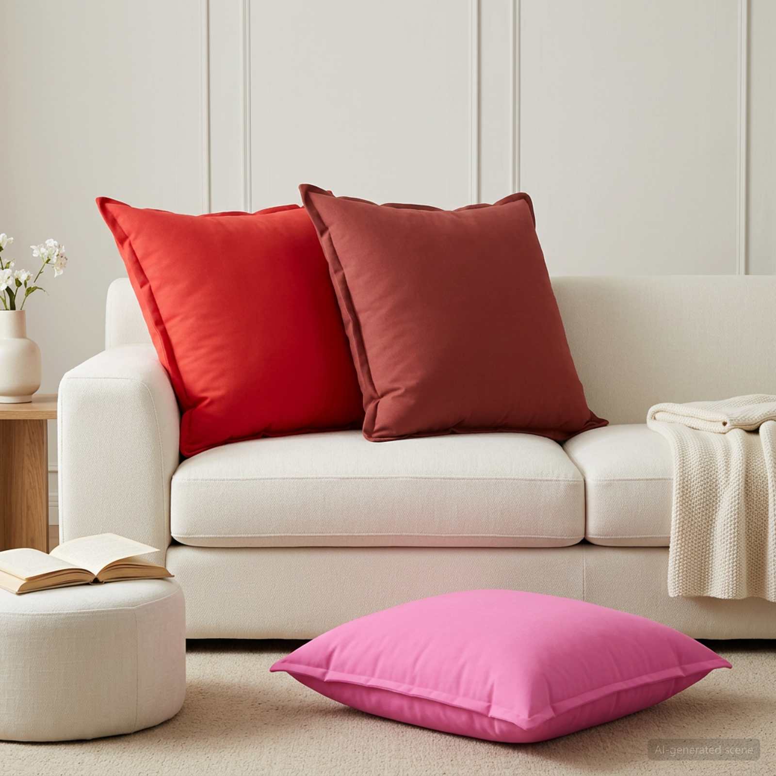 vidaXL Pudebetræk 2 stk. HOUTEN Lyserød 70 x 70 cm Polyester