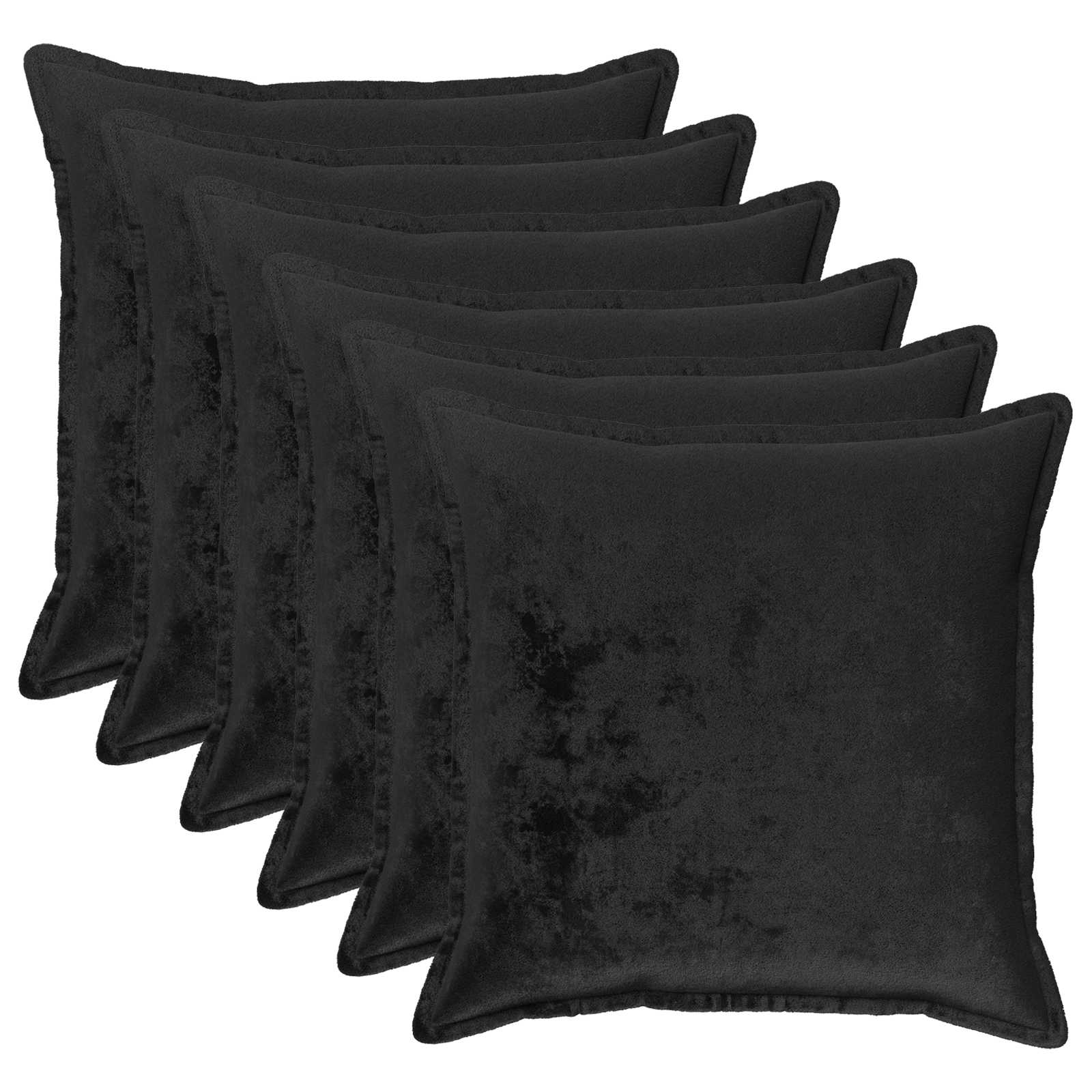 Kussensloop 6 pcs HOUTEN Zwart 65 x 65 cm Flanel image 1