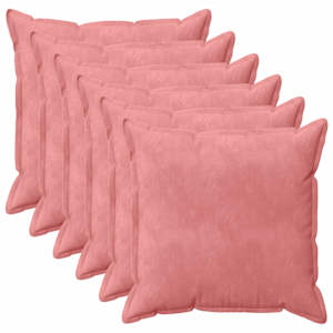 vidaXL Diivanipadi 6 pcs HOUTEN Roosa 70 x 70 cm Samet