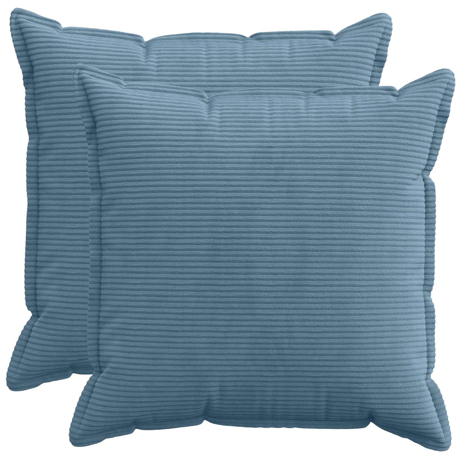Kussensloop 2 st HOUTEN Blauw 70 x 70 cm corduroy image 1