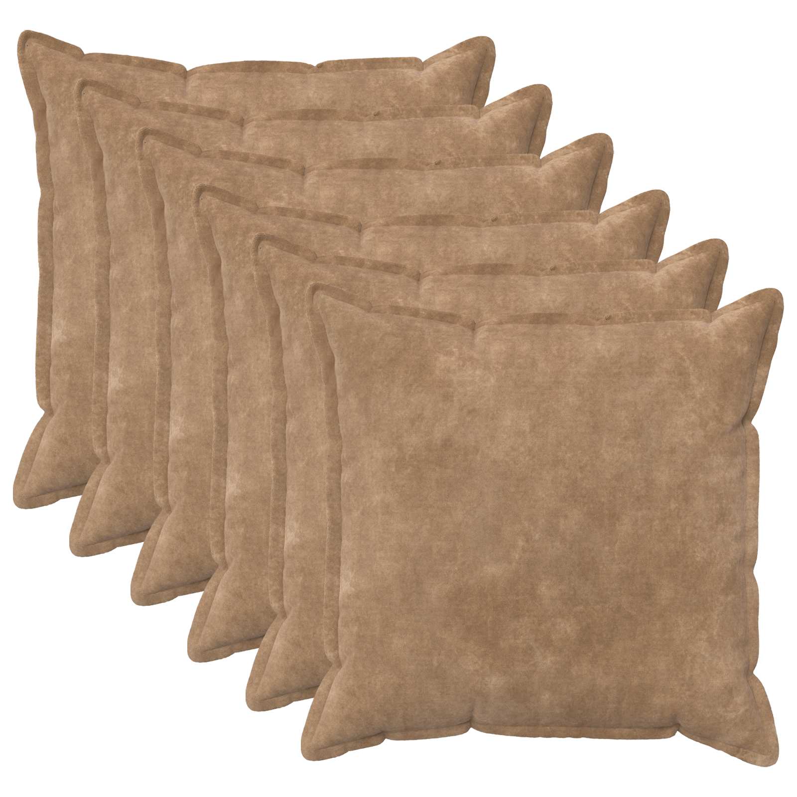 vidaXL Povlak na polštář 6 pcs HOUTEN Taupe 70 x 70 cm