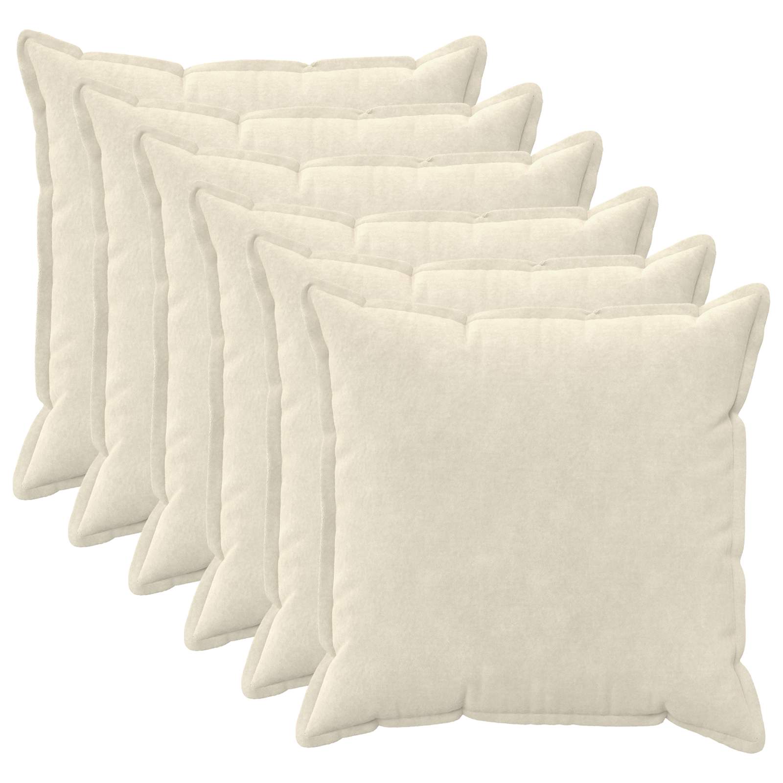 vidaXL Povlak na polštář 6 pcs HOUTEN Krémová 70 x 70 cm