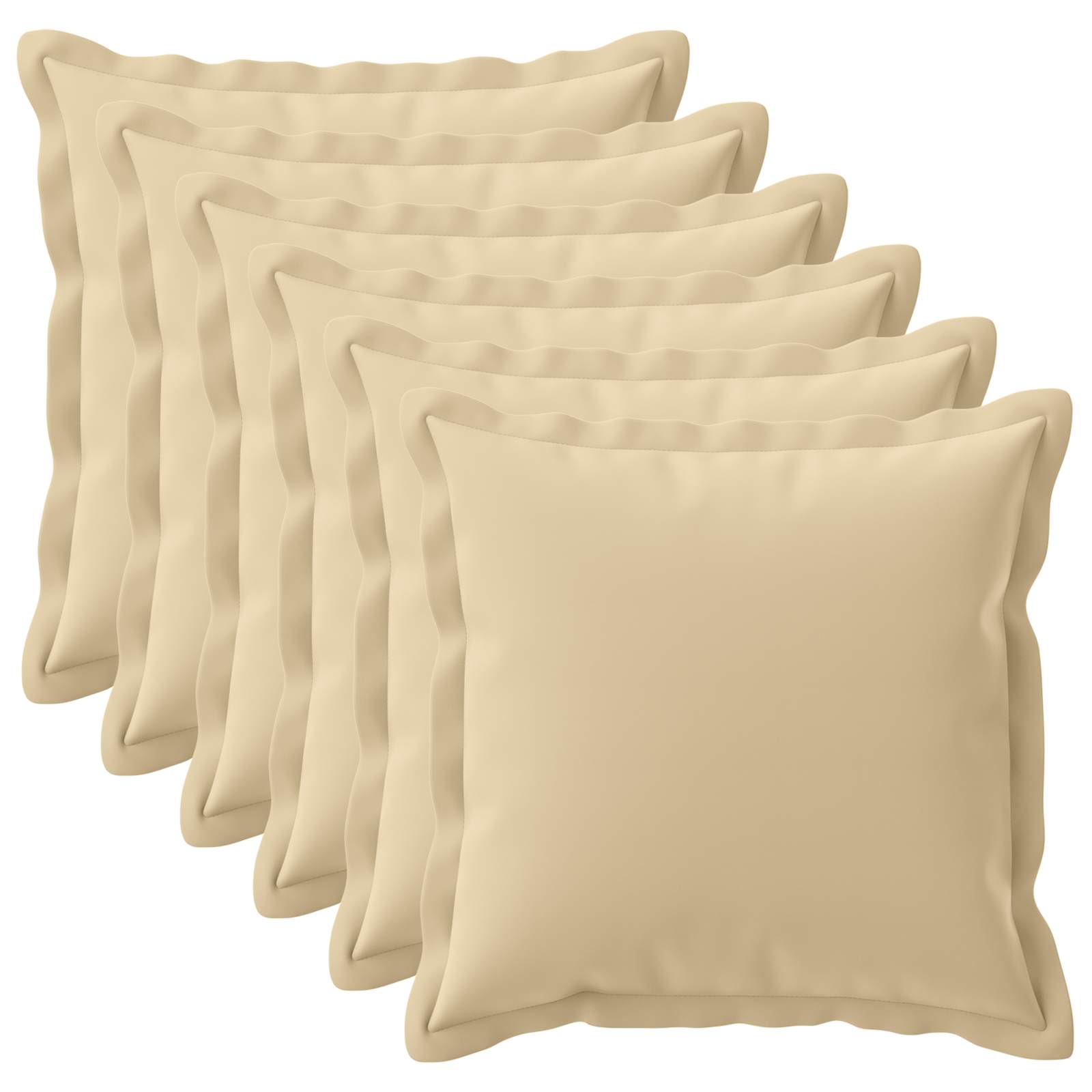 Kussensloop 6 st HOUTEN Beige 70 x 70 cm Polyester image 1