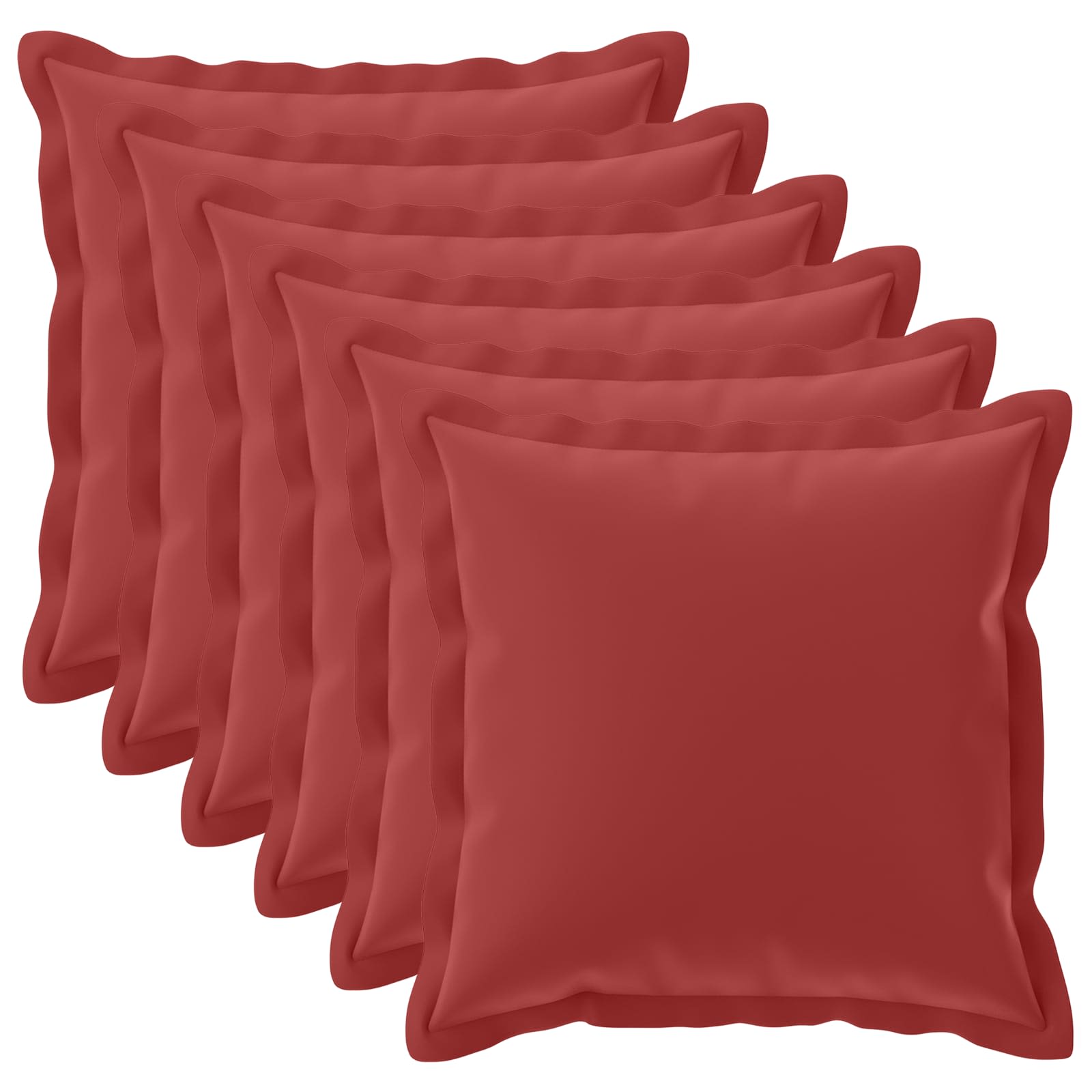 Kussensloop 6 st HOUTEN Wijnrood 70 x 70 cm Polyester image 1