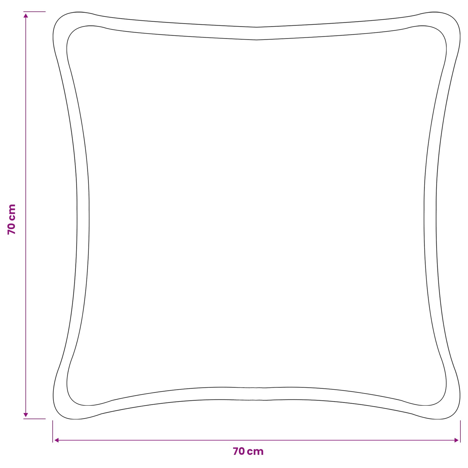 Prevleka za blazino 6 kos HOUTEN Temno siva 70 x 70 cm Bouclé