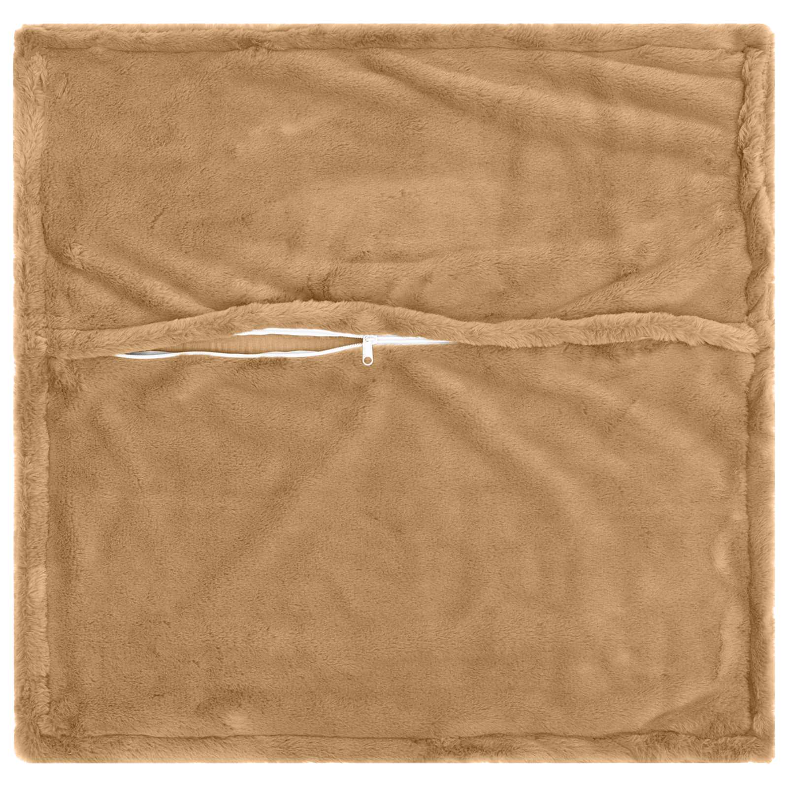 Kussensloop 2 st HOUTEN Taupe 70 x 70 cm Nep Konijnenbont image 3