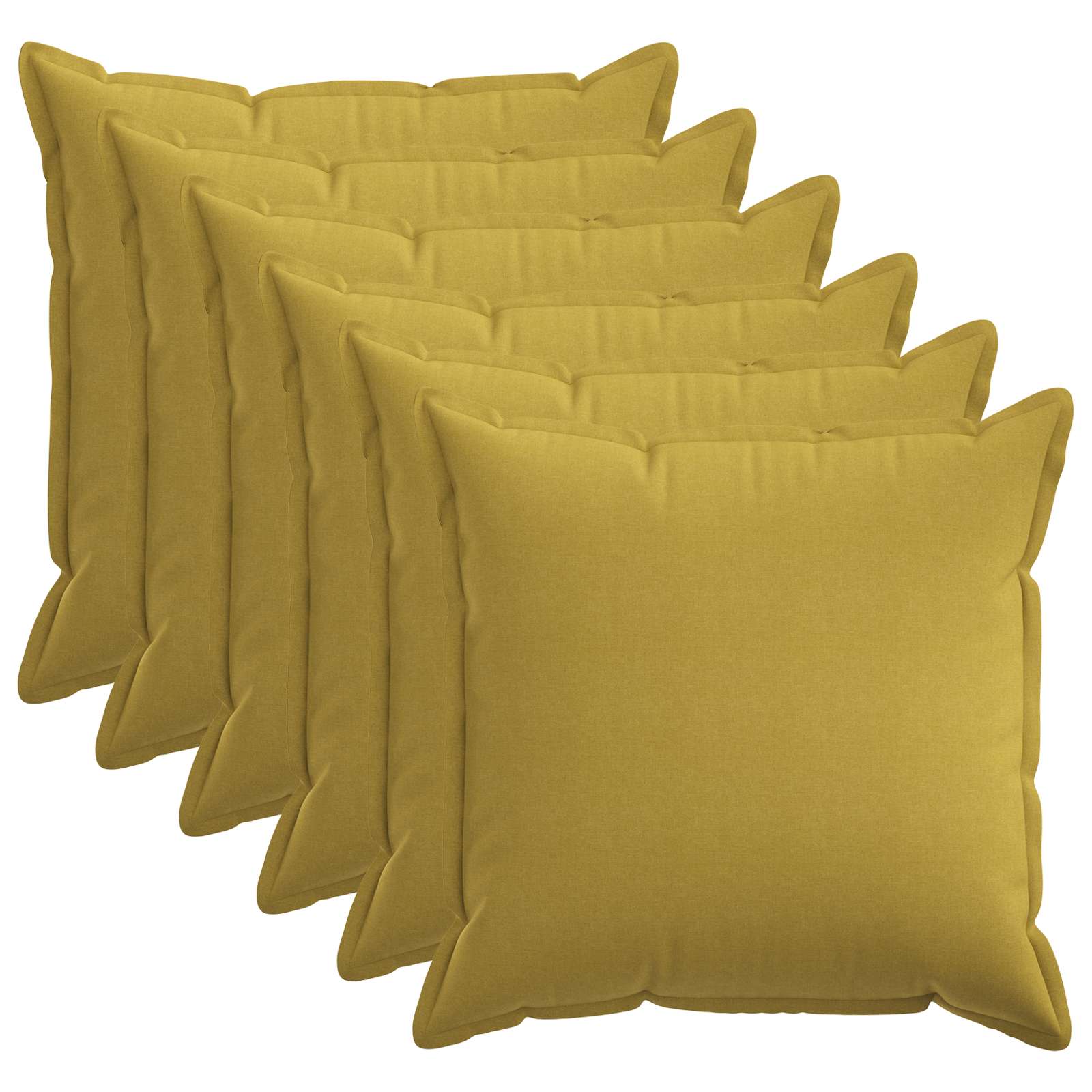 Kussensloop 6 pcs HOUTEN Lichtgroen 80 x 80 cm Faux Linnen image 1