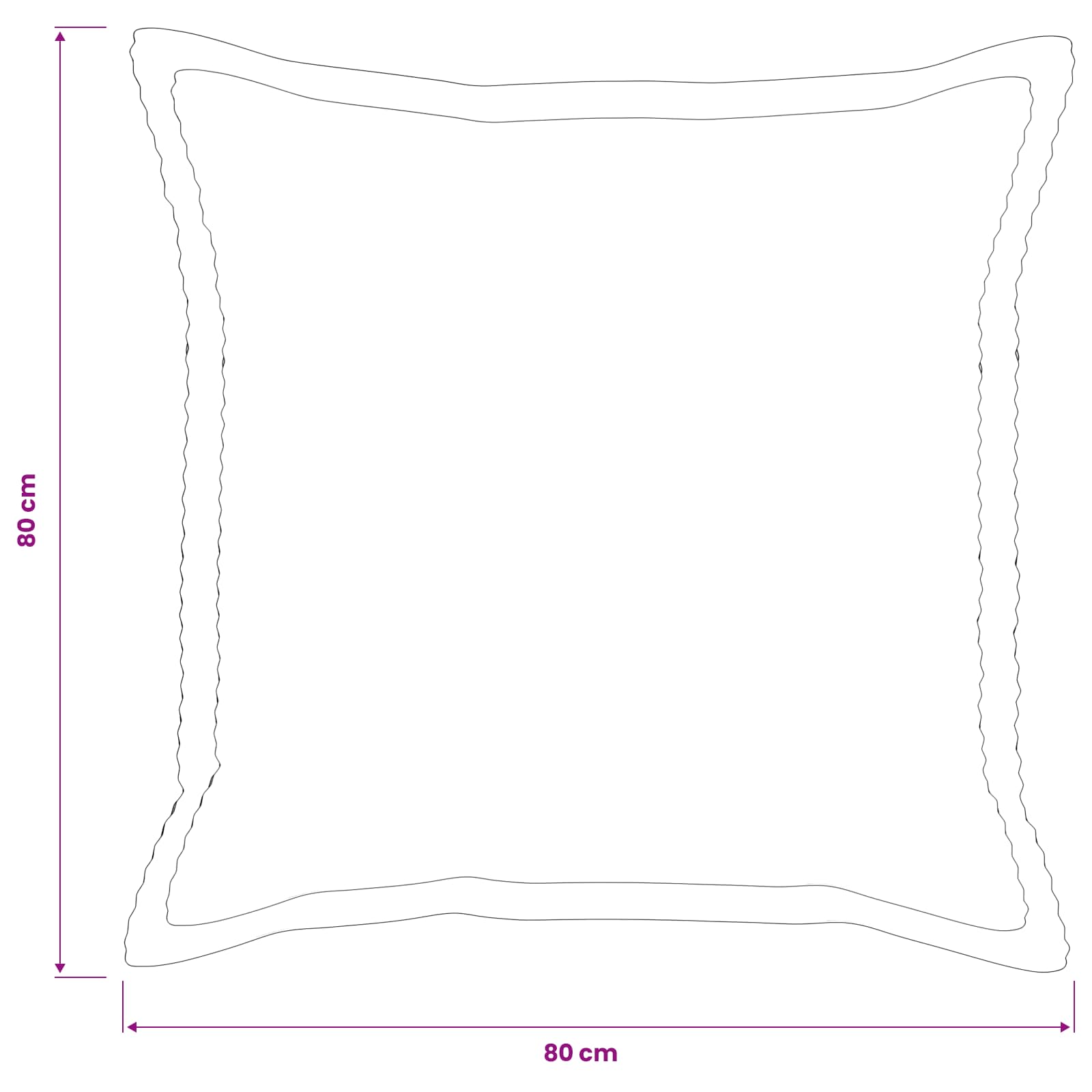 Kussensloop 6 st HOUTEN Crèmekleurig 80 x 80 cm corduroy image 8