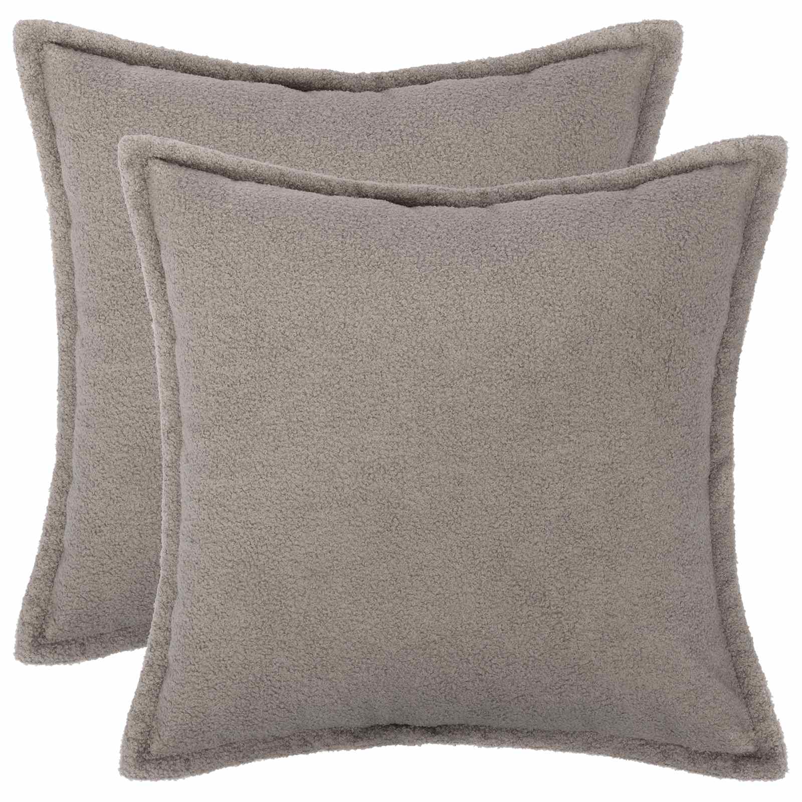 Kussensloop 2 pcs HOUTEN Lichtgrijs 80 x 80 cm Bouclé image 1