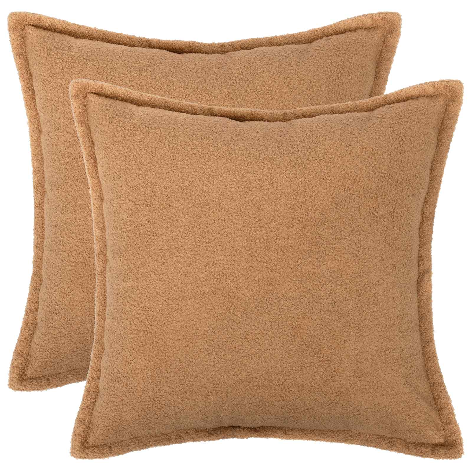 Kussensloop 2 st HOUTEN Beige 80 x 80 cm Bouclé image 1