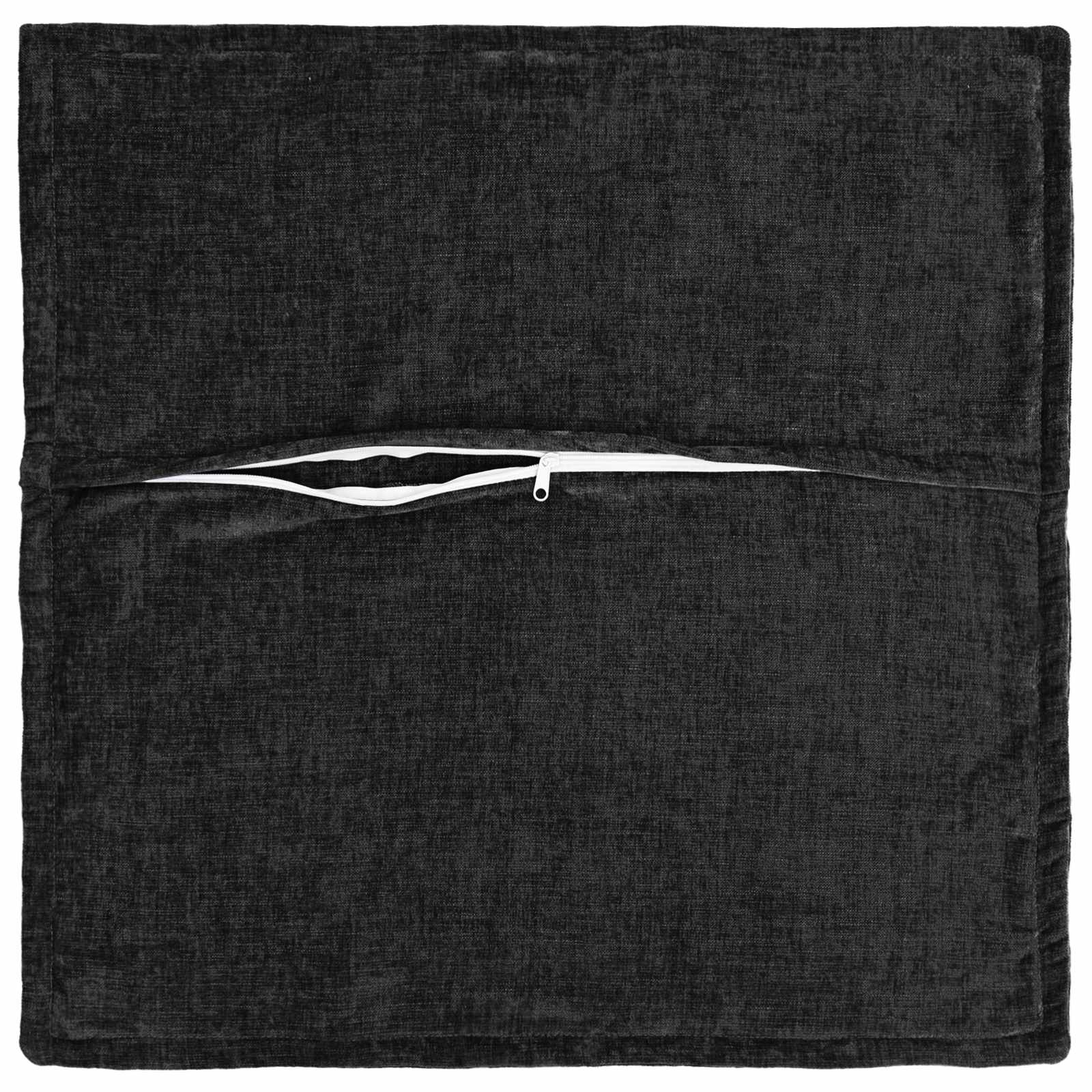 Kussensloop 6 st HOUTEN Antraciet 80 x 80 cm Chenille Stof image 2