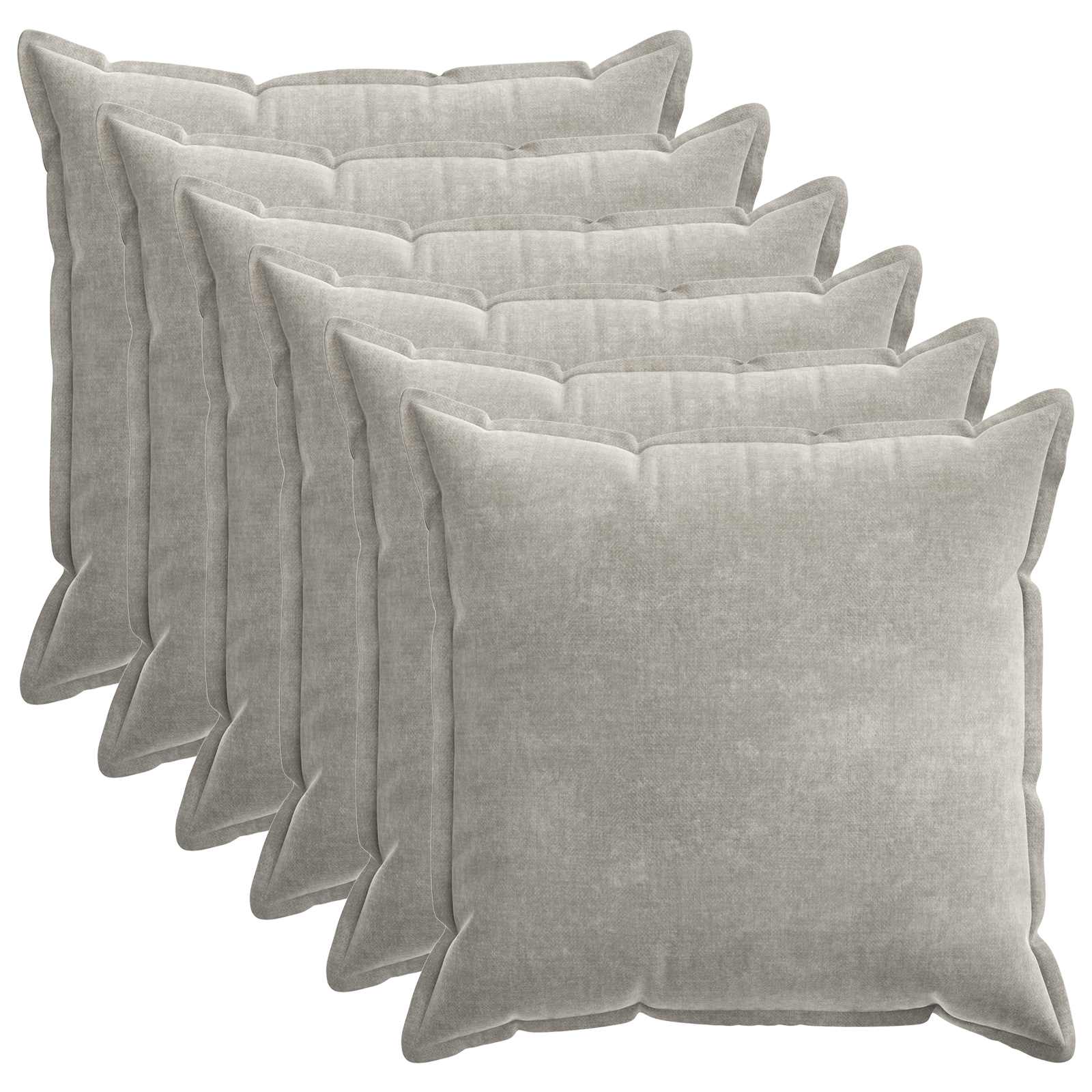 vidaXL Husă pentru pernă 6 pcs HOUTEN Gri deschis 80 x 80 cm
