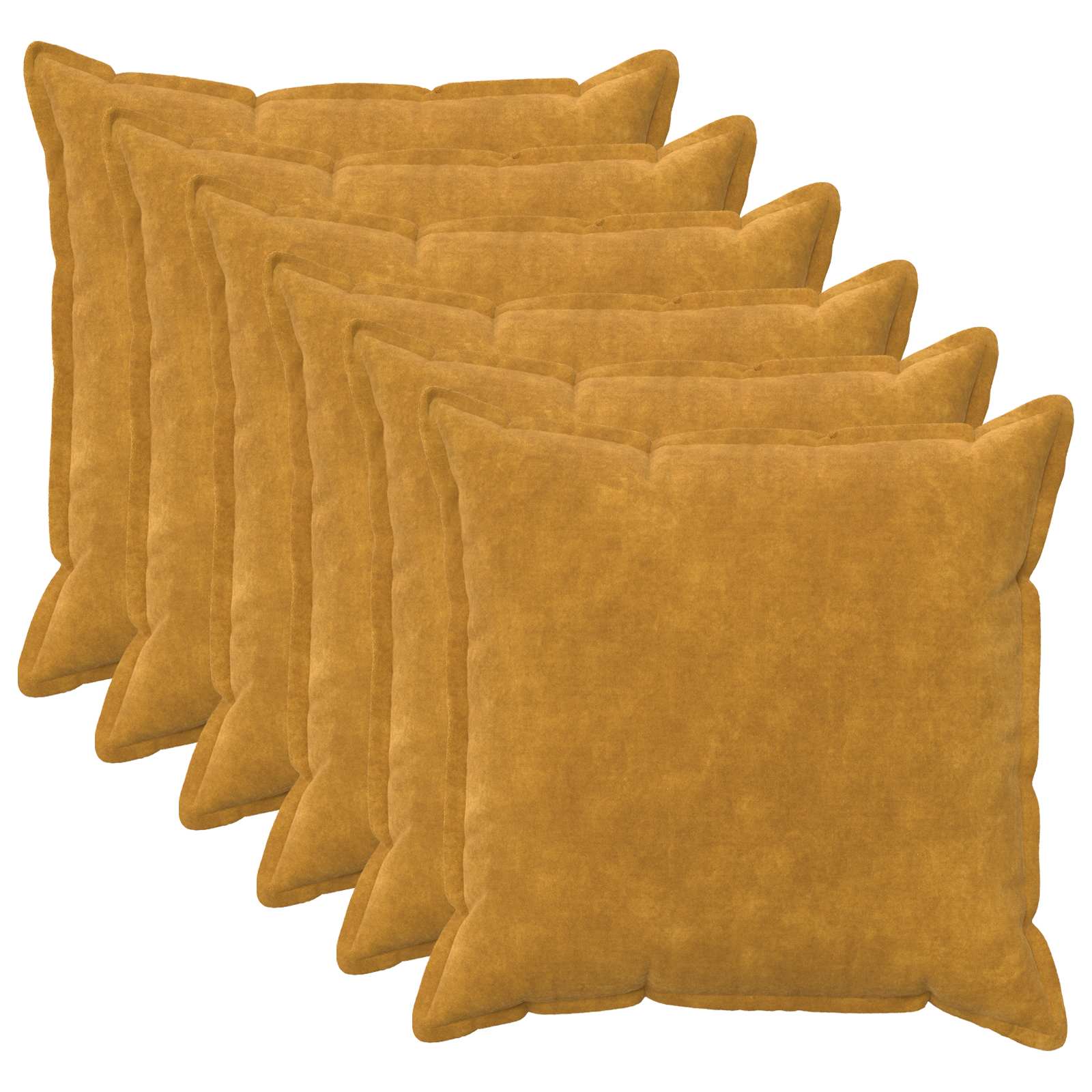 vidaXL Povlak na polštář 6 pcs HOUTEN Žlutá 80 x 80 cm