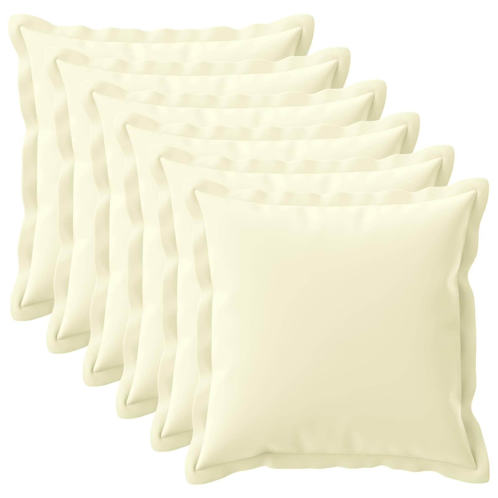 Kussensloop 6 st HOUTEN Crèmekleurig 80 x 80 cm Polyester image 1