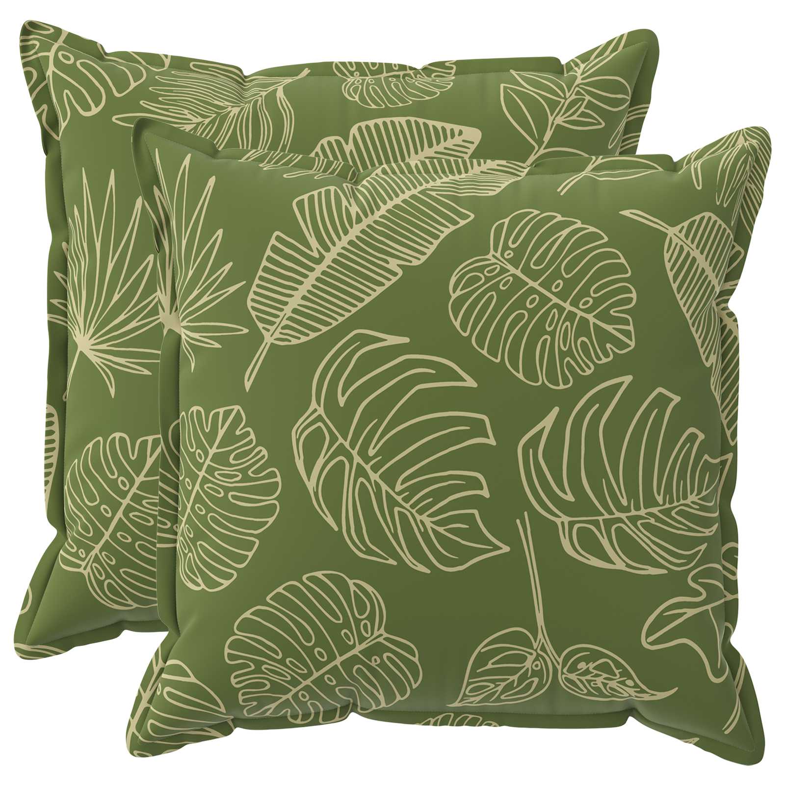 vidaXL Poťah na podložku 2 ks HOUTEN Design s listami 80 x 80 cm