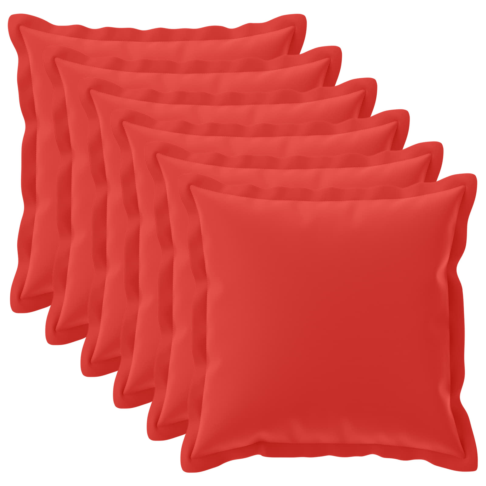 Kussensloop 6 st HOUTEN Rood 80 x 80 cm Polyester image 1
