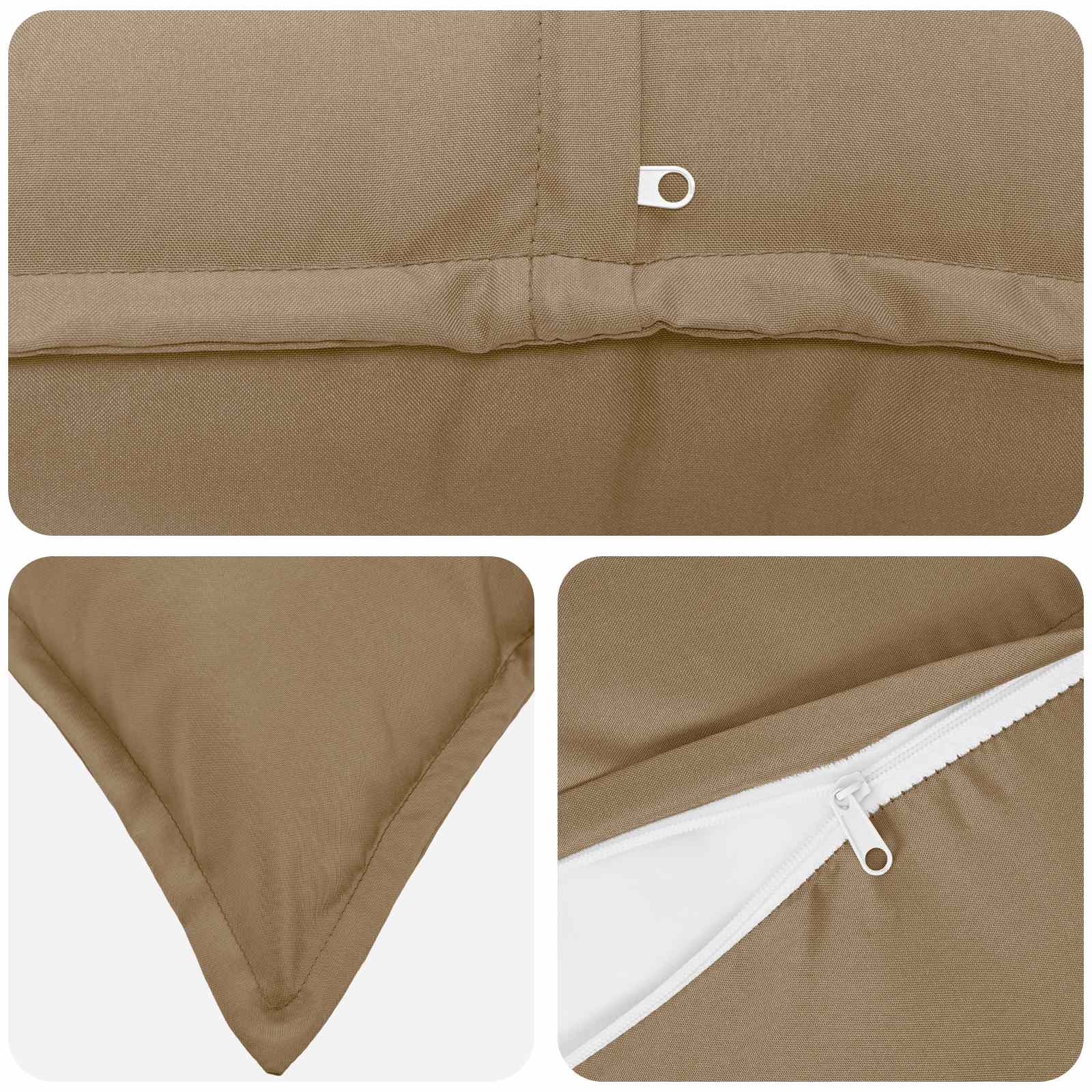 Kussensloop 6 st HOUTEN Taupe 80 x 80 cm Polyester image 4
