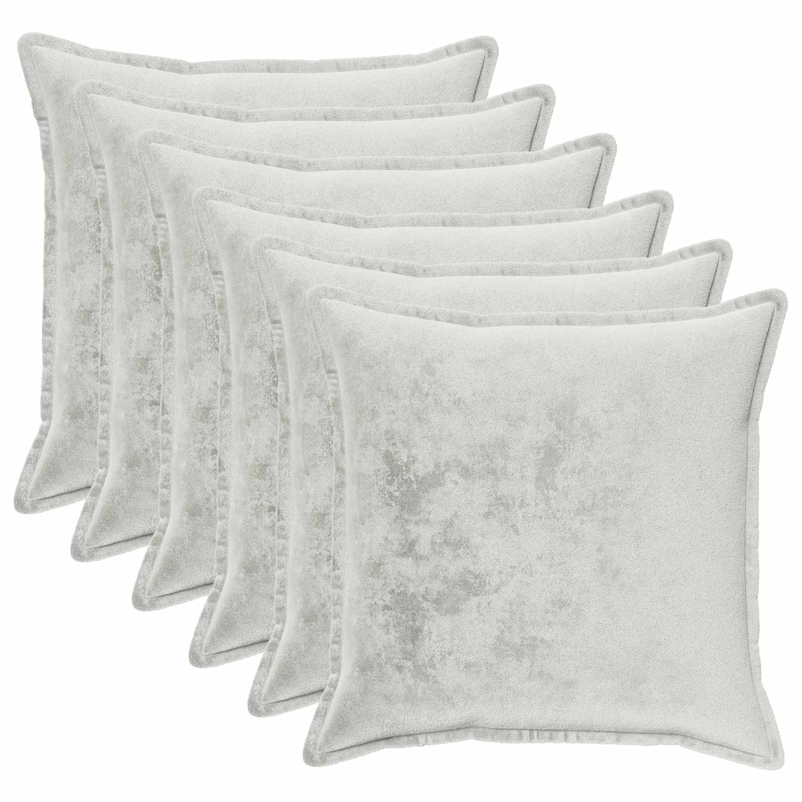 vidaXL Poťah na podložku 6 pcs HOUTEN Svetlosivá 80 x 80 cm Flanel