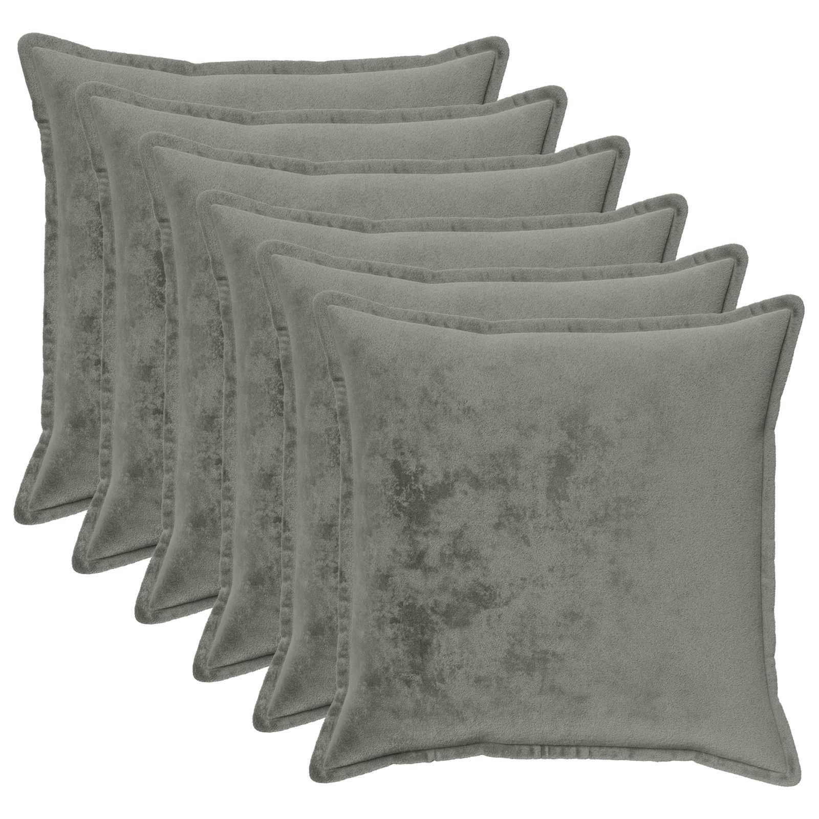 vidaXL Poťah na podložku 6 pcs HOUTEN Tmavosivá 80 x 80 cm Flanel