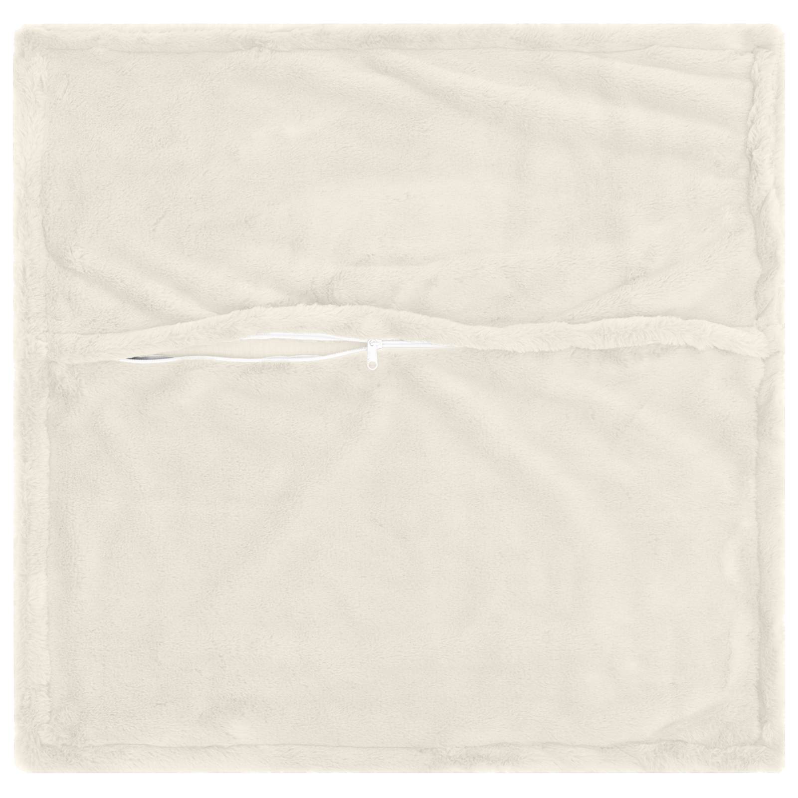 Kussensloop 6 st HOUTEN Wit 80 x 80 cm Nep Konijnenbont image 3