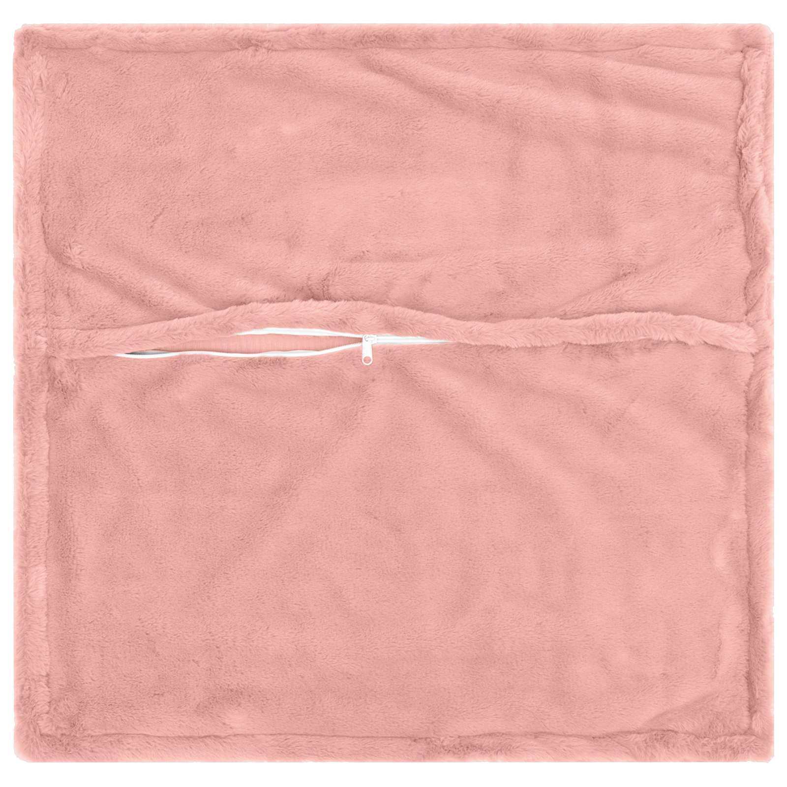Kussensloop 6 st HOUTEN Roze 80 x 80 cm Nep Konijnenbont image 3