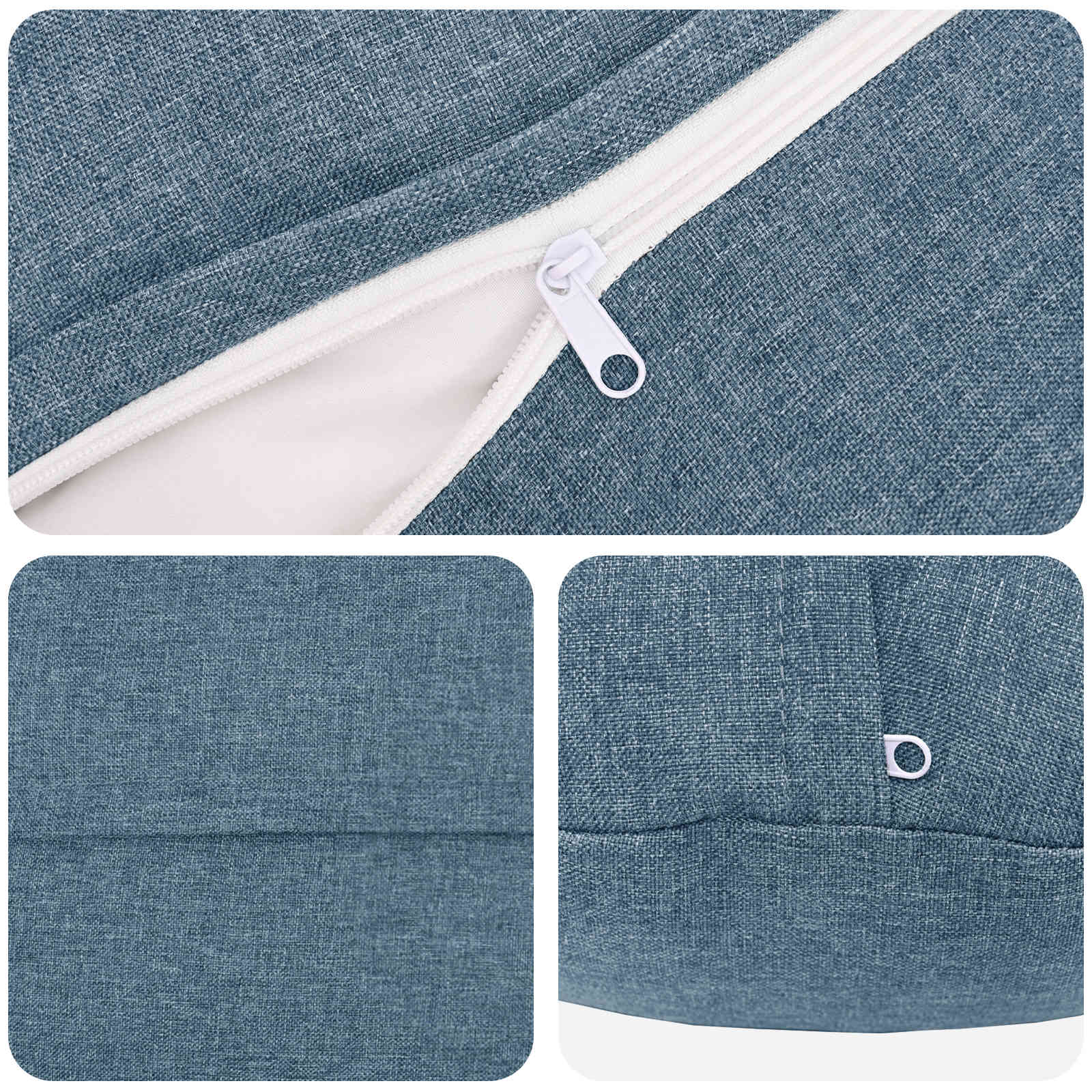 Kussensloop 2 st HEERLEN Jeans Blauw Ø 30 cm Stof image 4