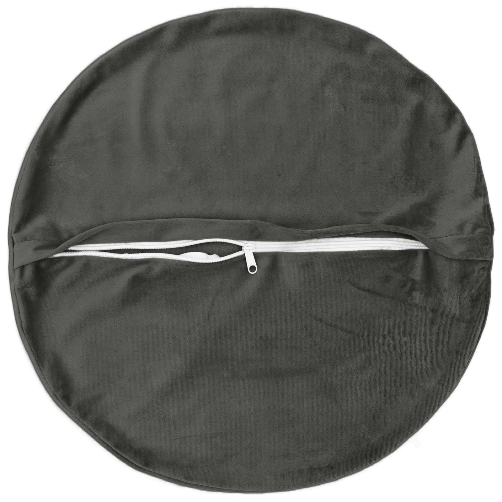 Kussensloop 6 pcs HEERLEN Donkergrijs Ø 30 cm Fluweel image 3