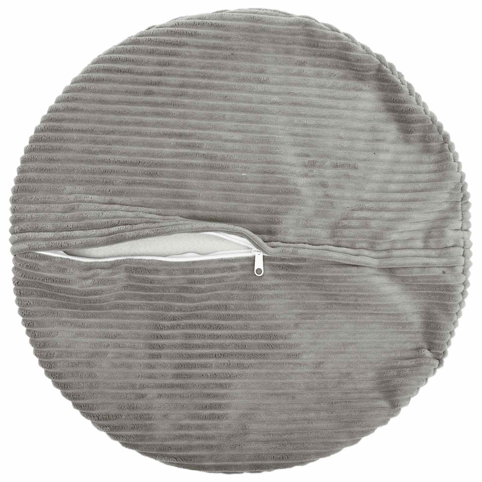 Kussensloop 6 pcs HEERLEN Lichtgrijs Ø 30 cm corduroy image 3