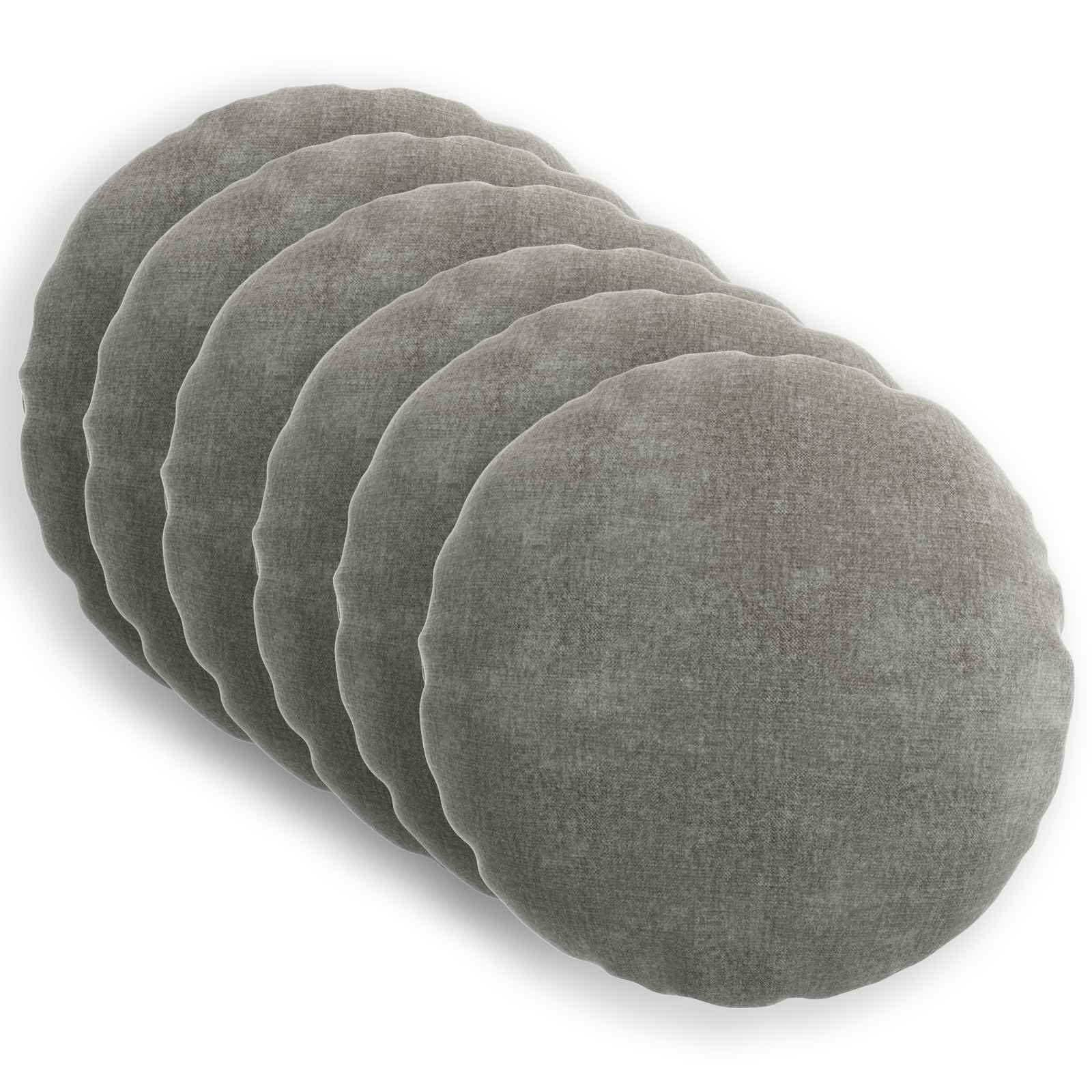 vidaXL Husă pentru pernă 6 pcs HEERLEN Gri închis Ø 30 cm