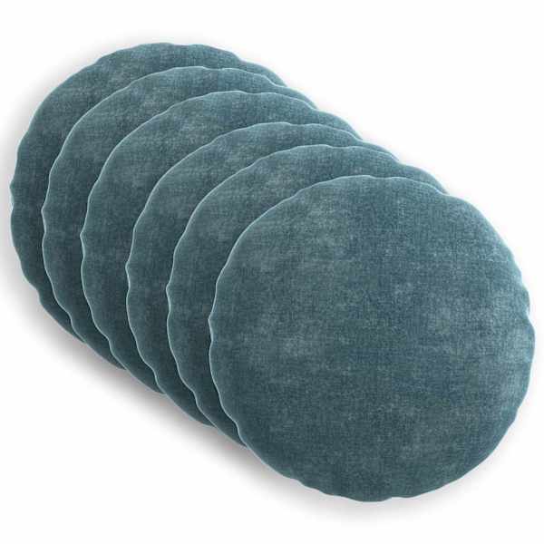 vidaXL Diivanipadi 6 tk HEERLEN Sinine &Oslash; 30 cm &Scaron;en&uuml;&uuml;lfabric