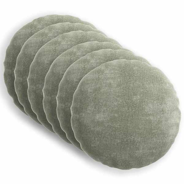 vidaXL Diivanipadi 6 tk HEERLEN Roheline &Oslash; 30 cm &Scaron;en&uuml;&uuml;lfabric