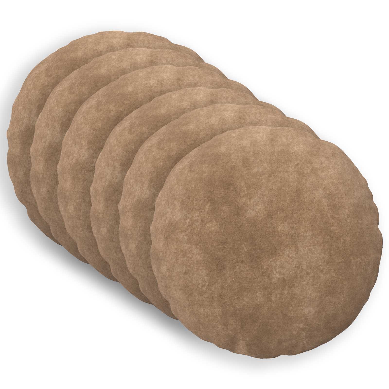 vidaXL Povlak na polštář 6 pcs HEERLEN Taupe Ø 30 cm