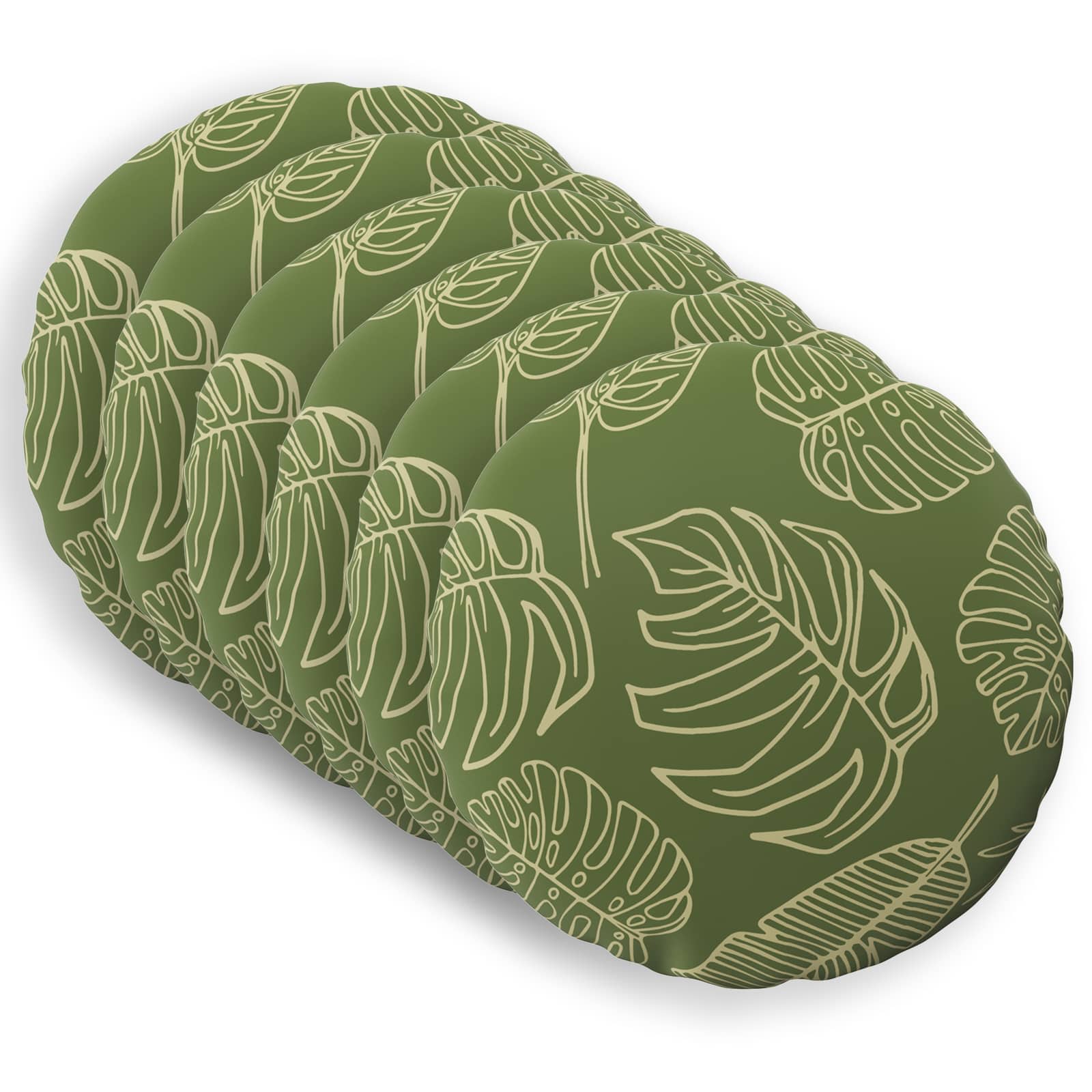 Kussensloop 6 pcs HEERLEN Bladontwerp Ø 30 cm Polyester image 1