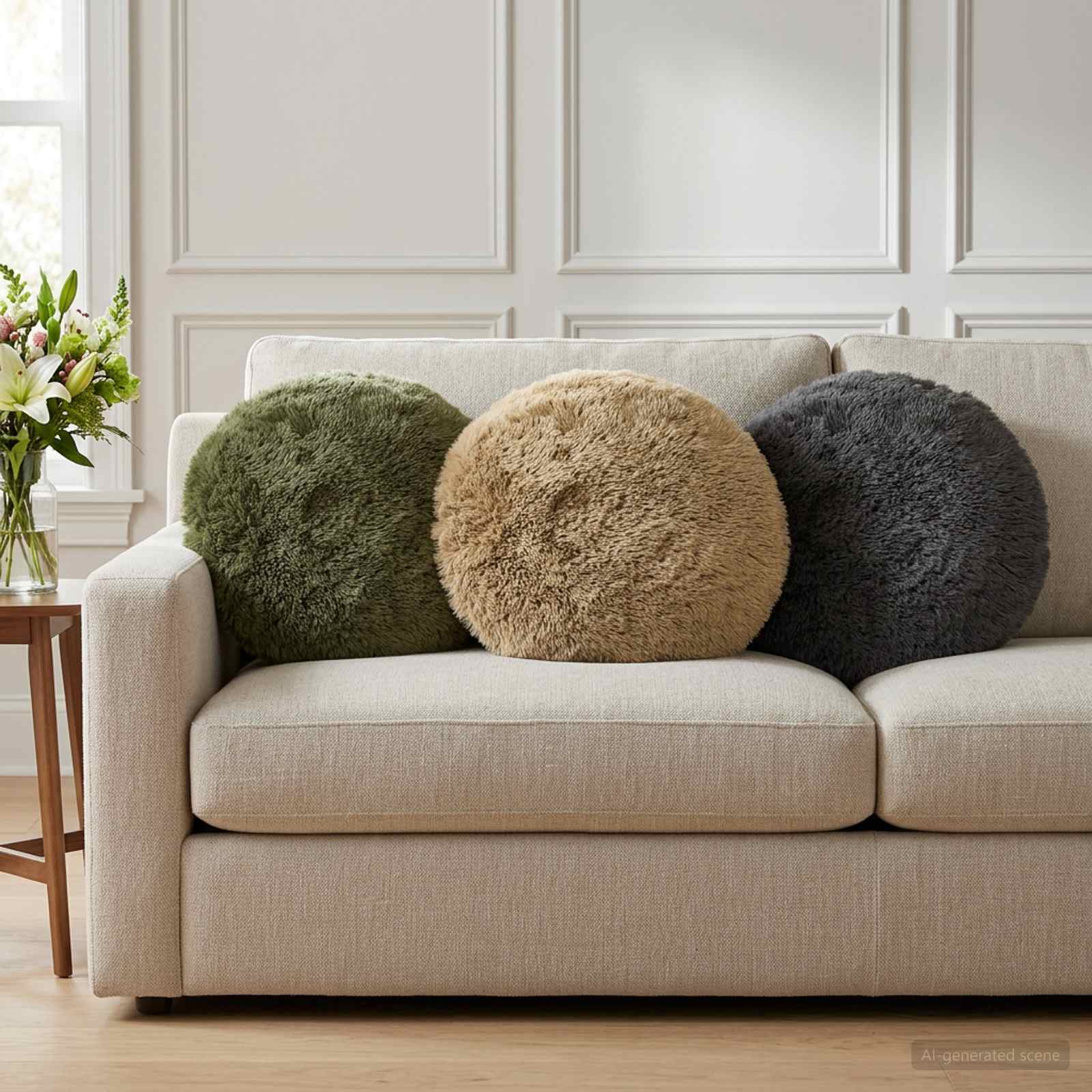 Kussen met kussen HEERLEN 2 st Groen PV Fleece image 1