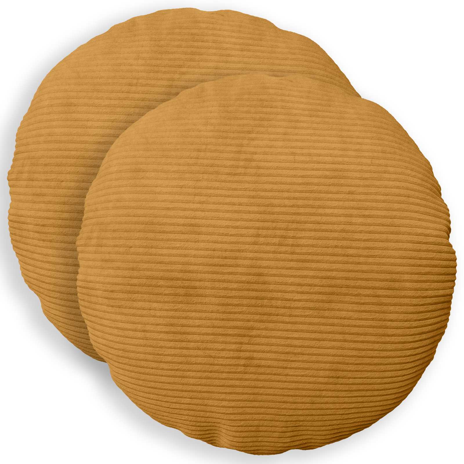 Kussensloop 2 pcs HEERLEN Geel Ø 40 cm corduroy image 1