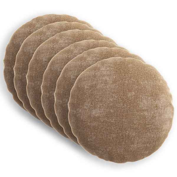 vidaXL Diivanipadi 6 tk HEERLEN Pruun &Oslash; 40 cm &Scaron;en&uuml;&uuml;lfabric