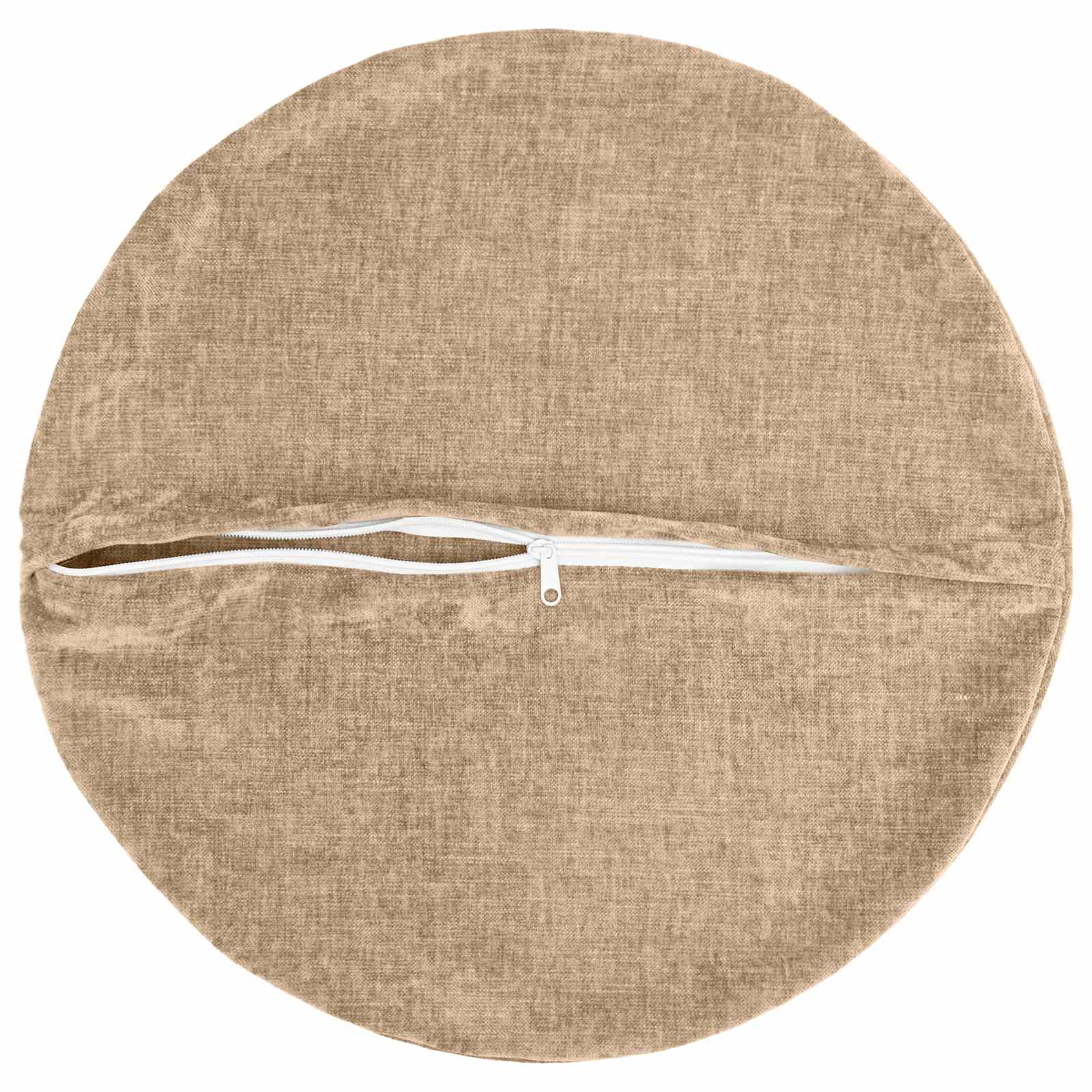 Kussensloop 2 st HEERLEN Taupe Ø 40 cm Chenille Stof image 4