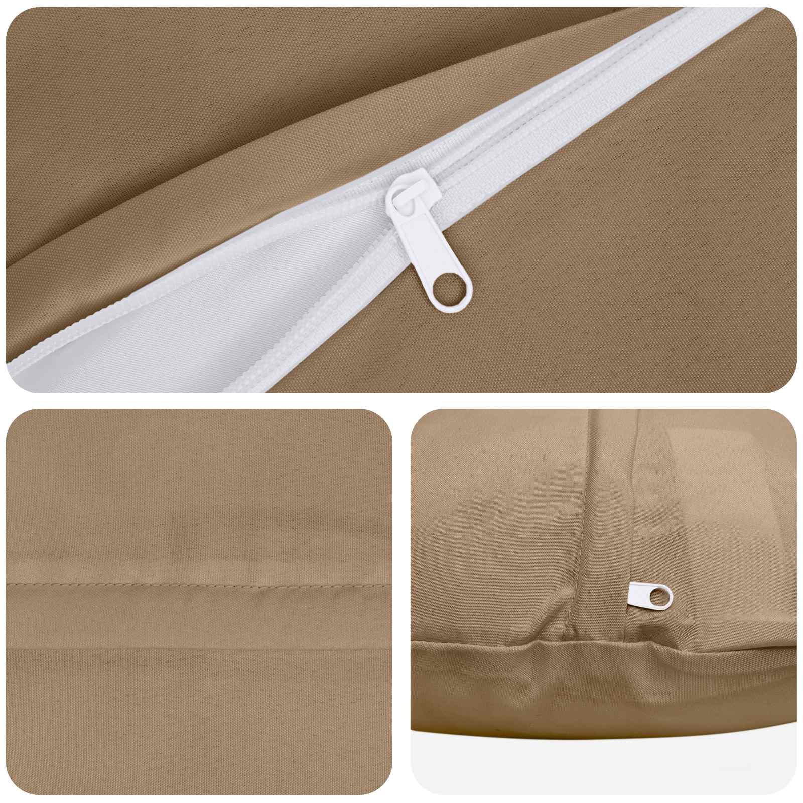 Kussensloop 6 st HEERLEN Taupe Ø 40 cm Polyester image 4