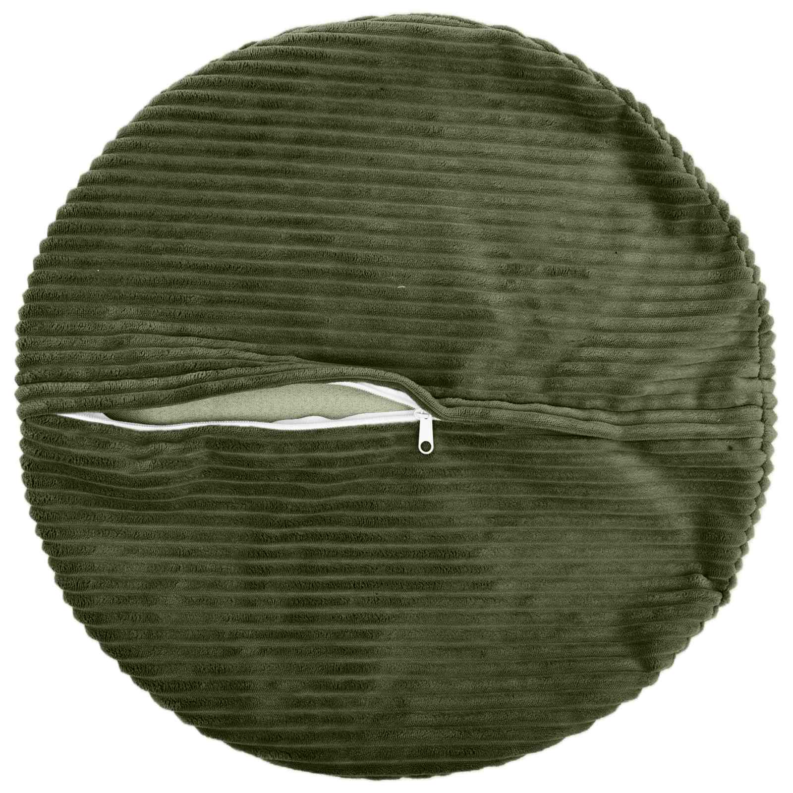 Kussensloop 6 pcs HEERLEN Groen Ø 50 cm corduroy image 3