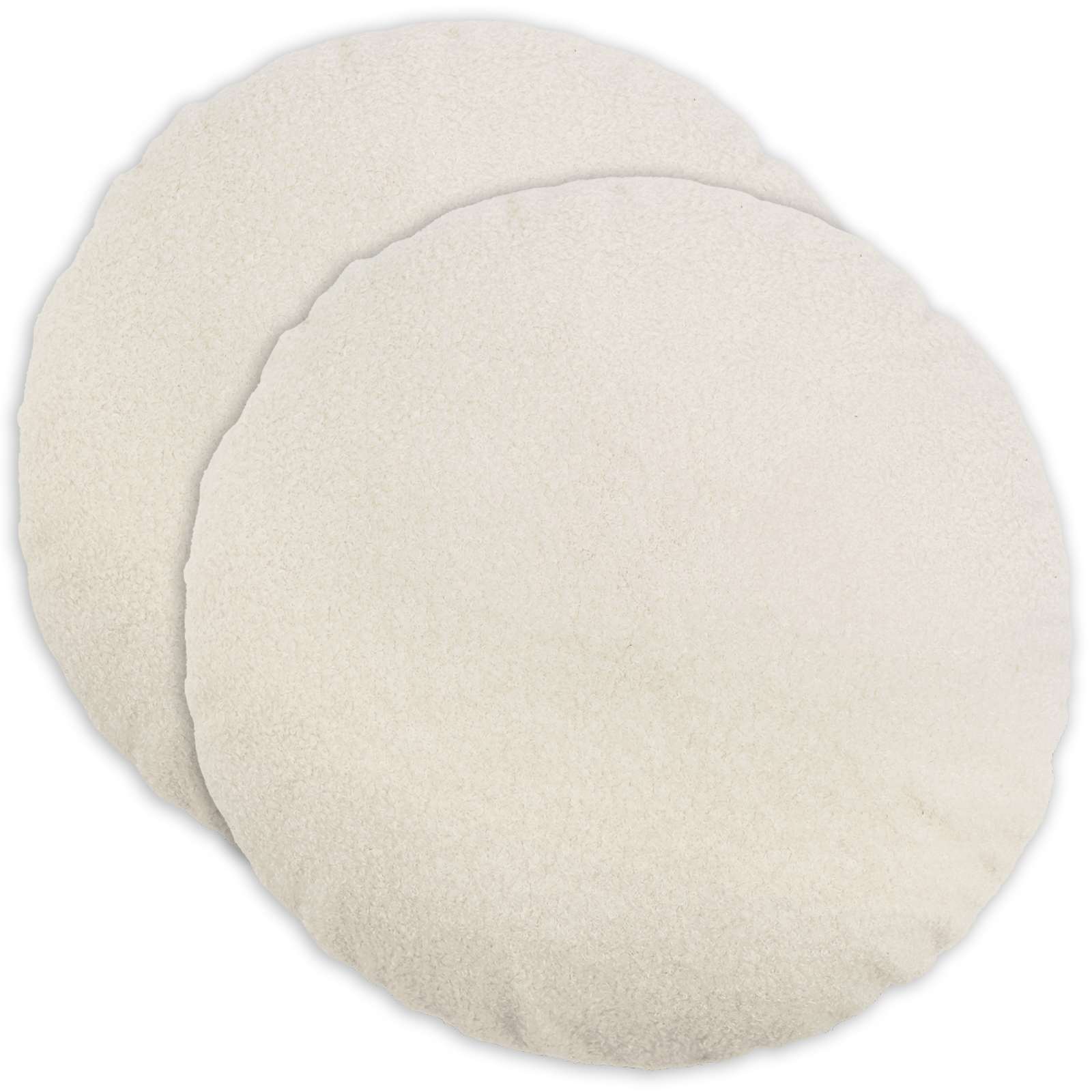 Kussensloop 2 pcs HEERLEN Crèmekleurig Ø 50 cm Bouclé image 1