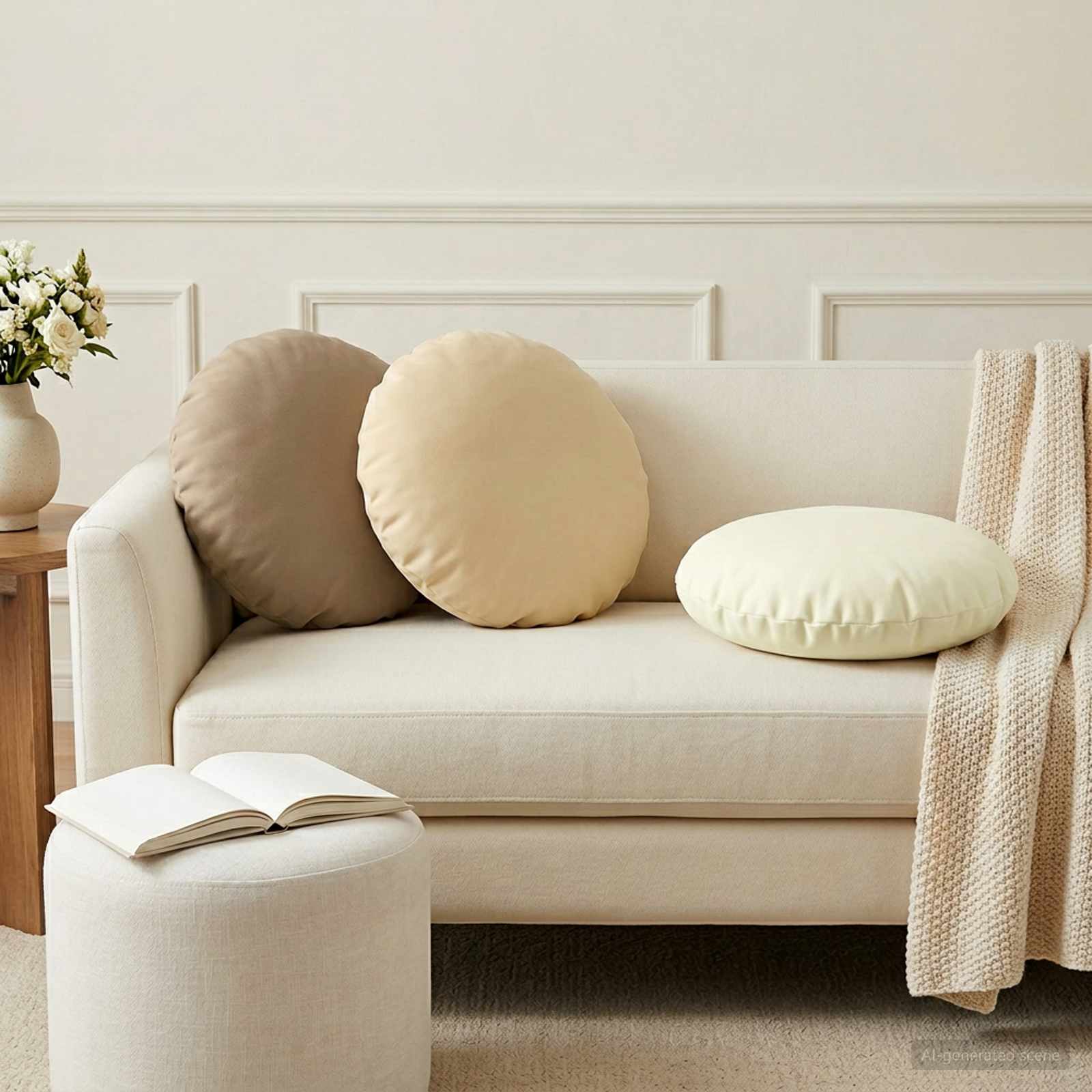 Kussensloop 6 pcs HEERLEN Beige Ø 50 cm Polyester image 3