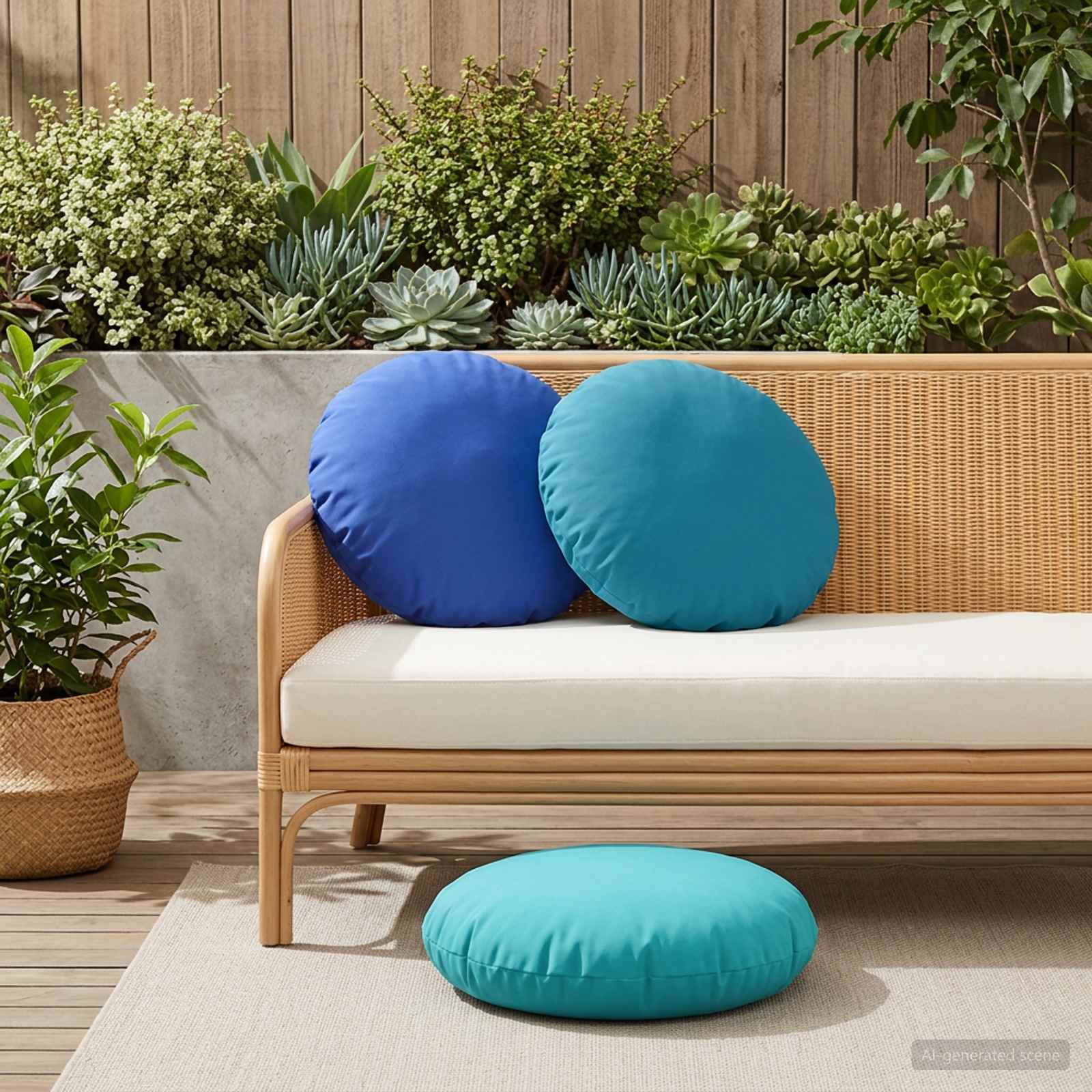 vidaXL Pudebetræk 6 pcs HEERLEN Kongelig blå Ø 50 cm Polyester