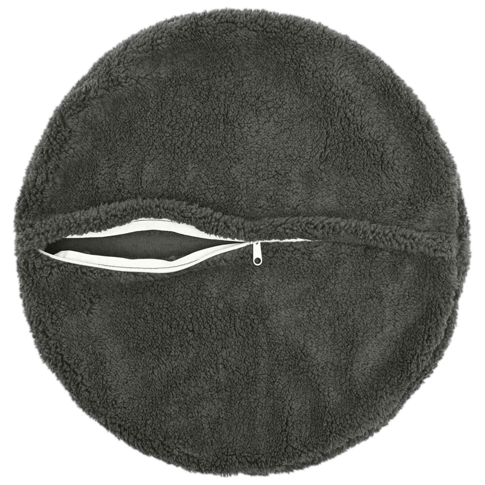 Kussensloop 6 st HEERLEN Donkergrijs Dia. 50 cm Bouclé
