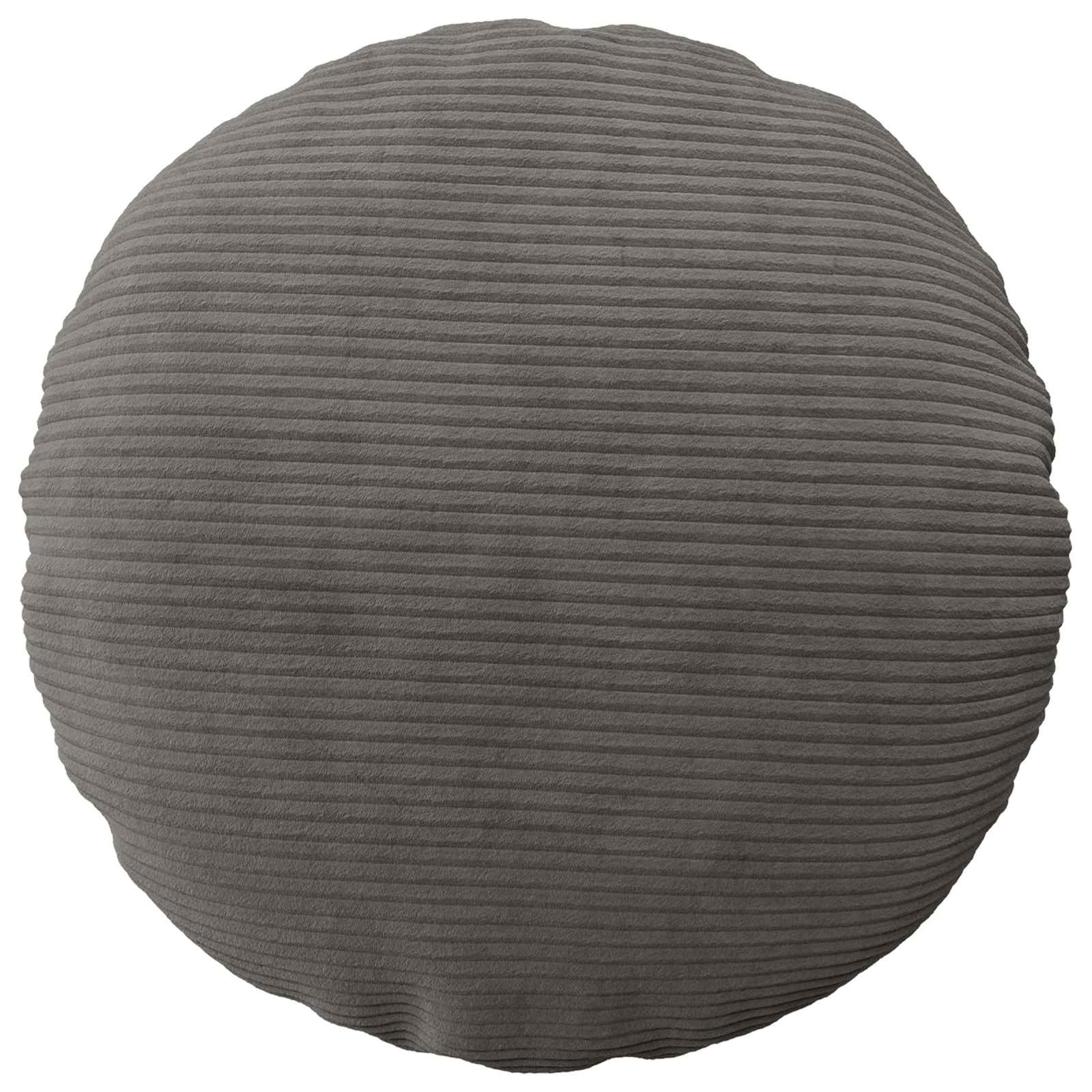 Kussensloop 2 pcs HEERLEN Donkergrijs Ø 60 cm corduroy image 2