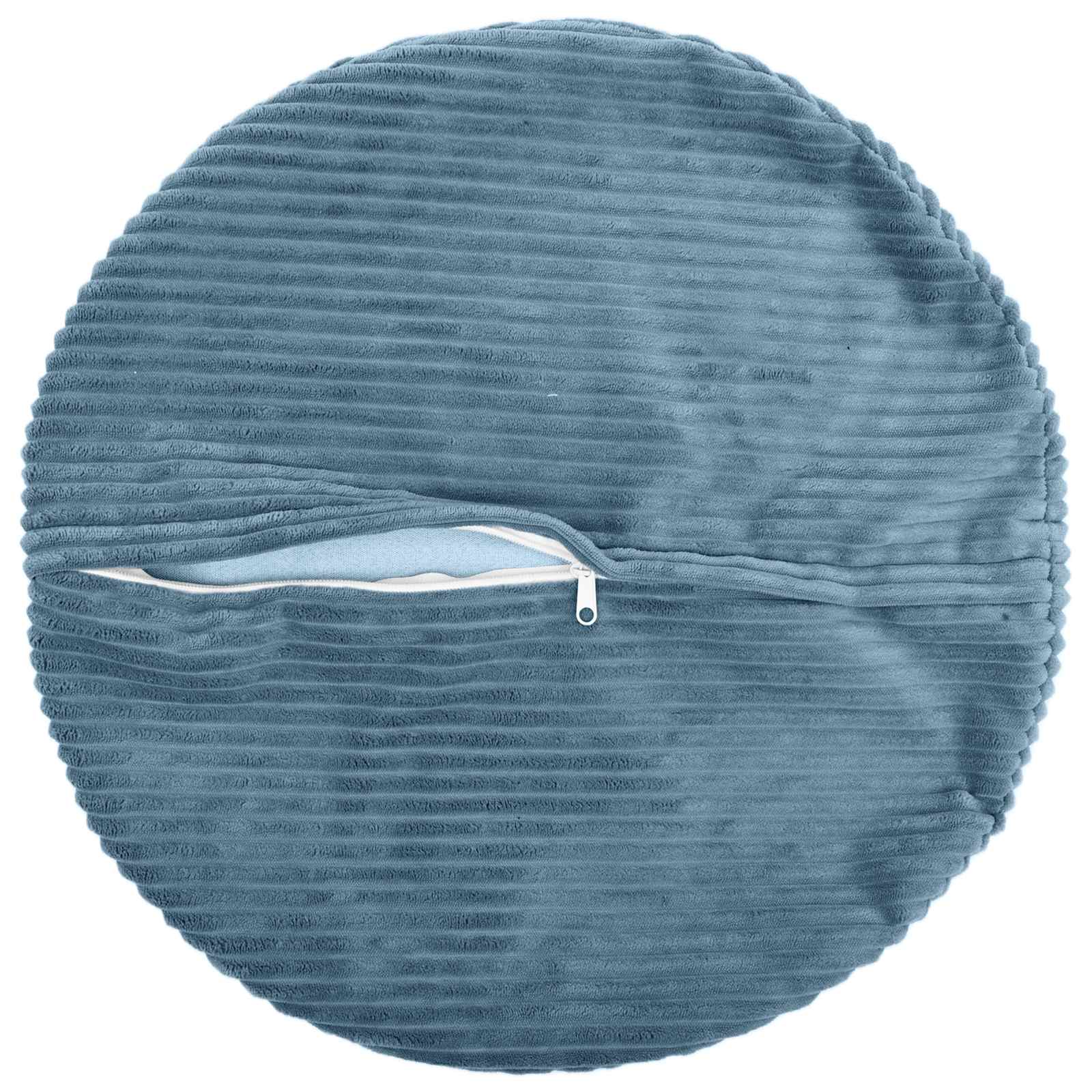 Kussensloop 6 pcs HEERLEN Blauw Ø 60 cm corduroy image 3