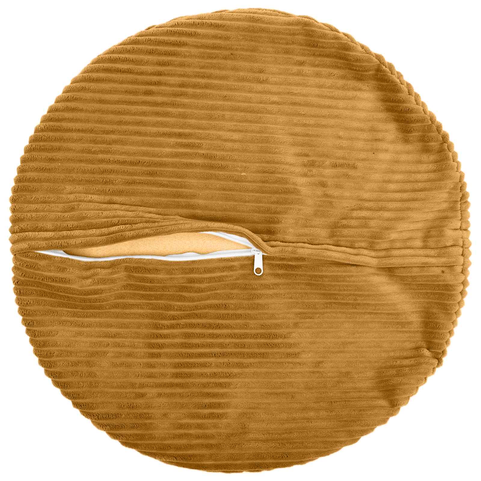 Kussensloop 2 pcs HEERLEN Geel Ø 60 cm corduroy image 3